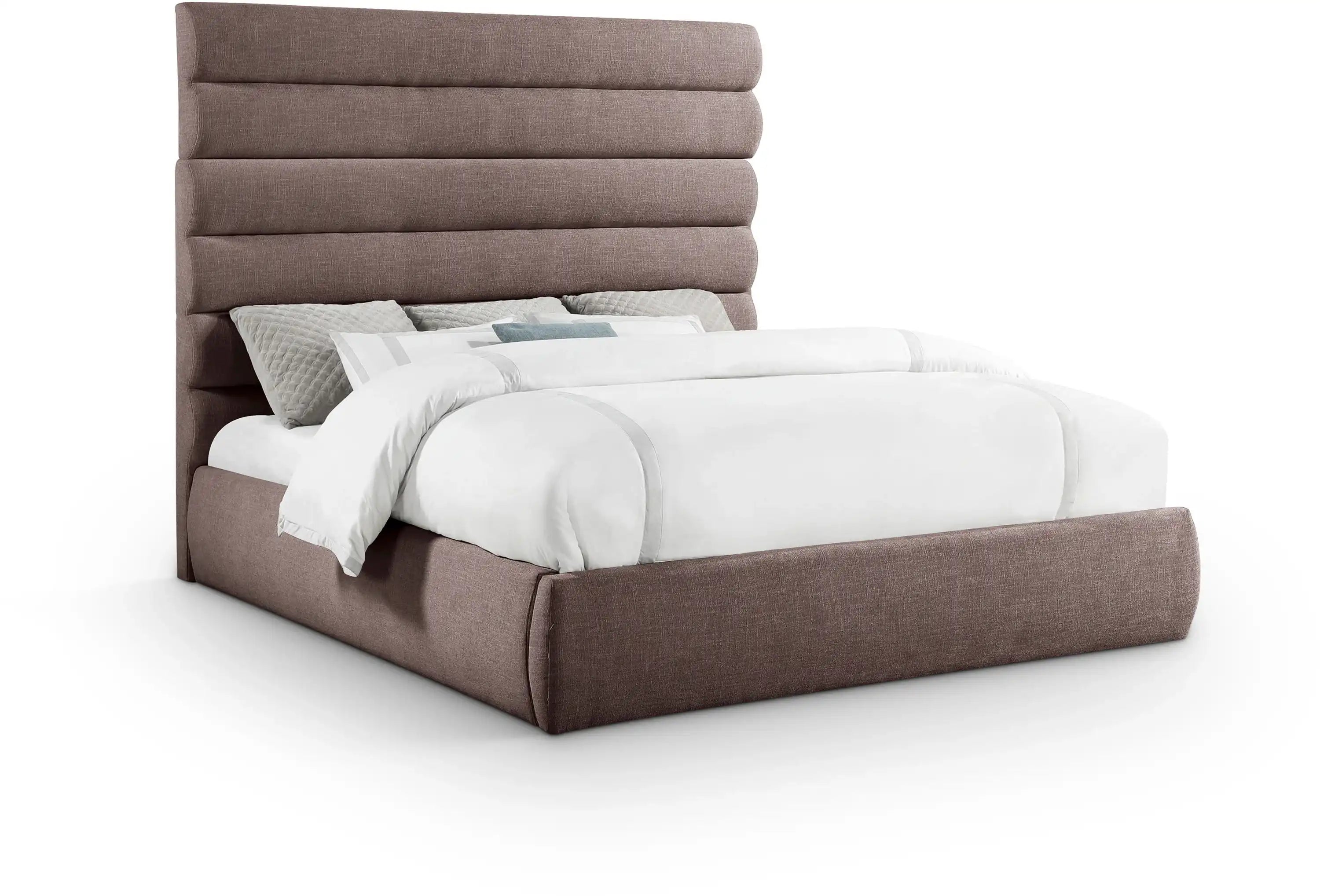 Adam - Linen Fabric Bed With 70.5" Headboard - Best Buy Furniture