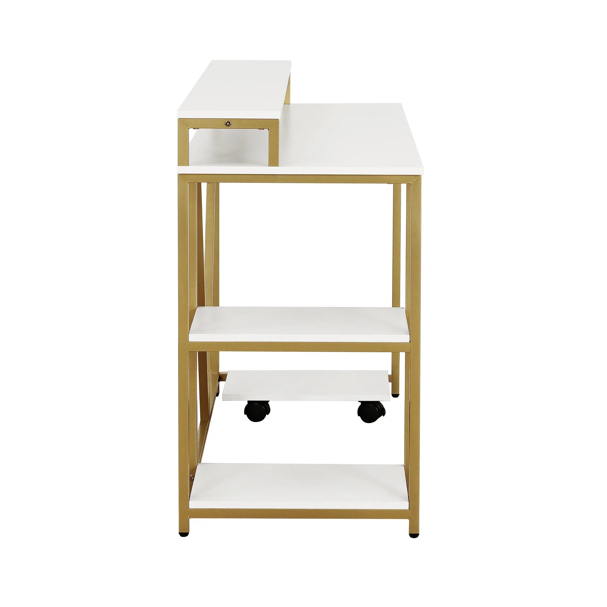 Techni Mobili Industrial Writing Desk, Gold - Best Buy Furniture