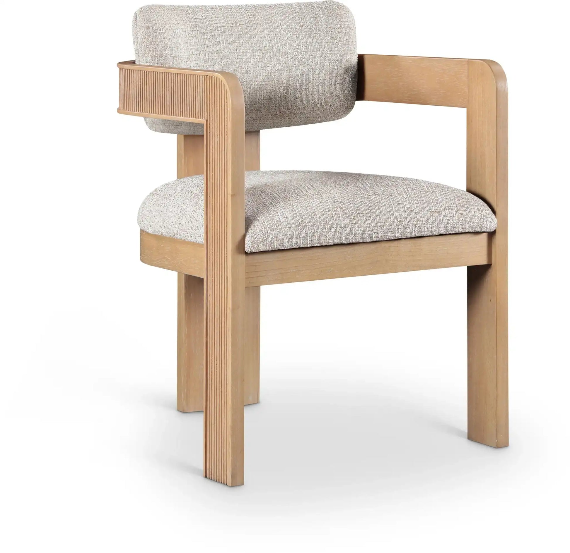 Sacha - Linen Dining Chair With Natural Base (Set of 2) - Best Buy Furniture