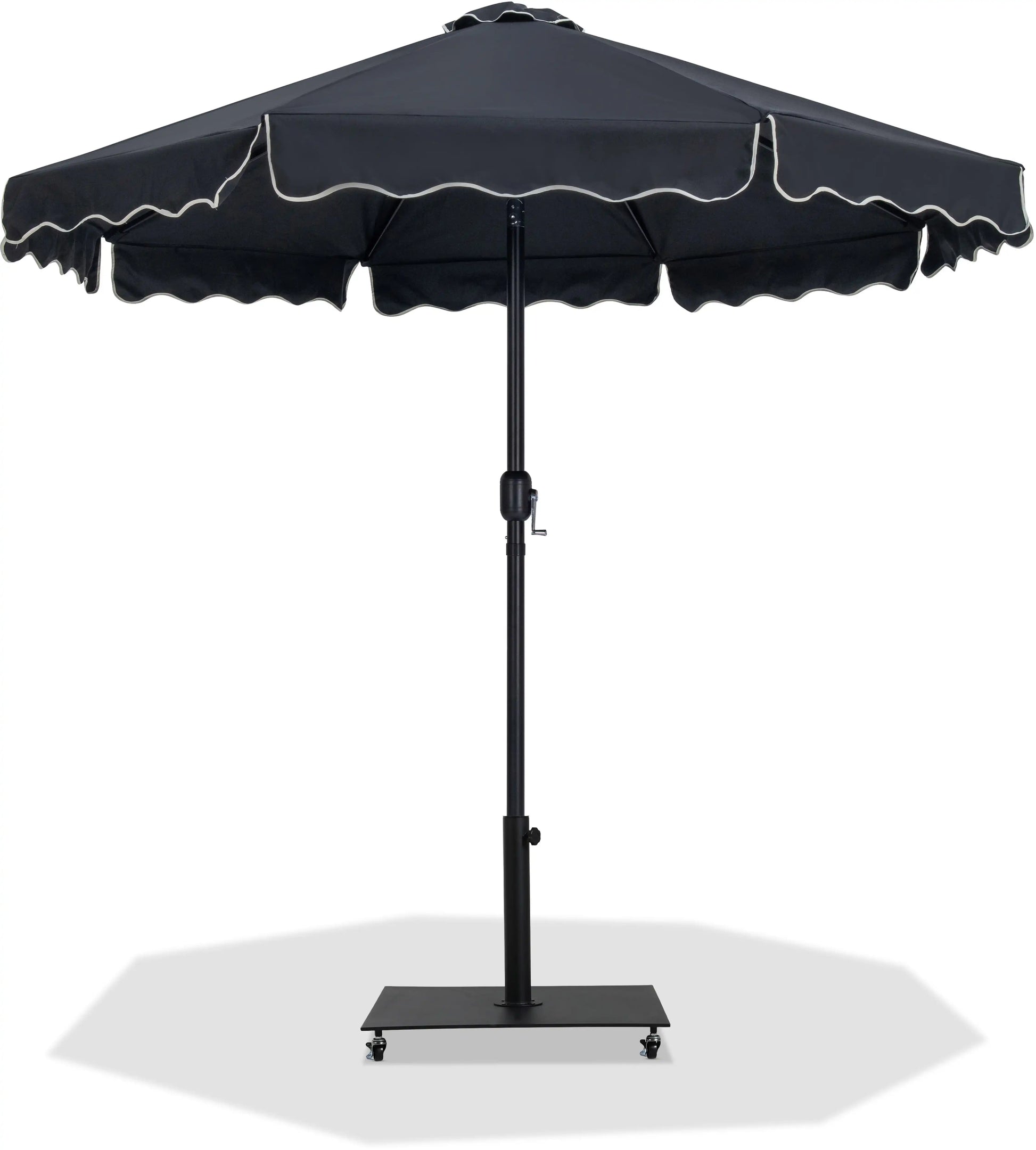 Amalfi - Aluminum Patio Umbrella - Black Base / Black Pole - Best Buy Furniture
