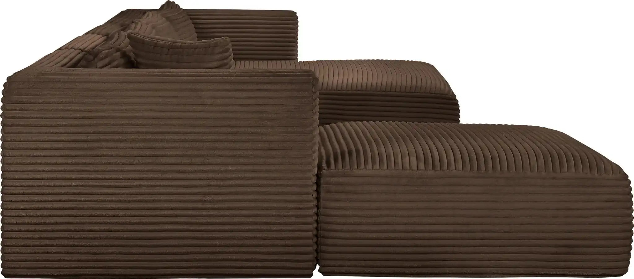 Shaggy - 5 Piece Modular Sectional With Chaise And Ottoman