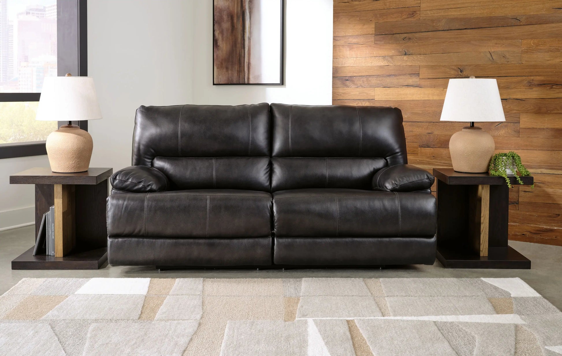Mountainous - 2 Seat Power Reclining Sofa With Adj Headrest - Eclipse - Best Buy Furniture
