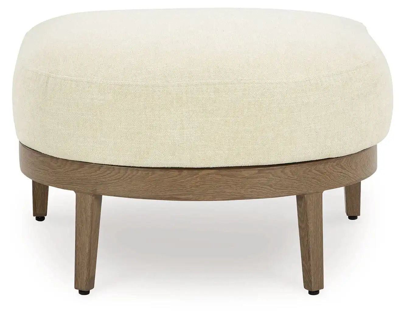 Serene Bay - Ottoman With Cushion - Dark Brown / White - Best Buy Furniture