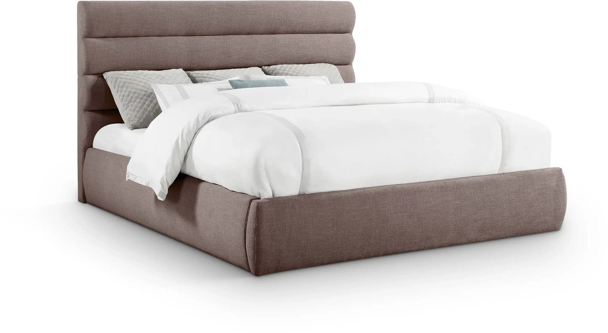 Adam - Linen Fabric Bed With 52" Headboard - Best Buy Furniture