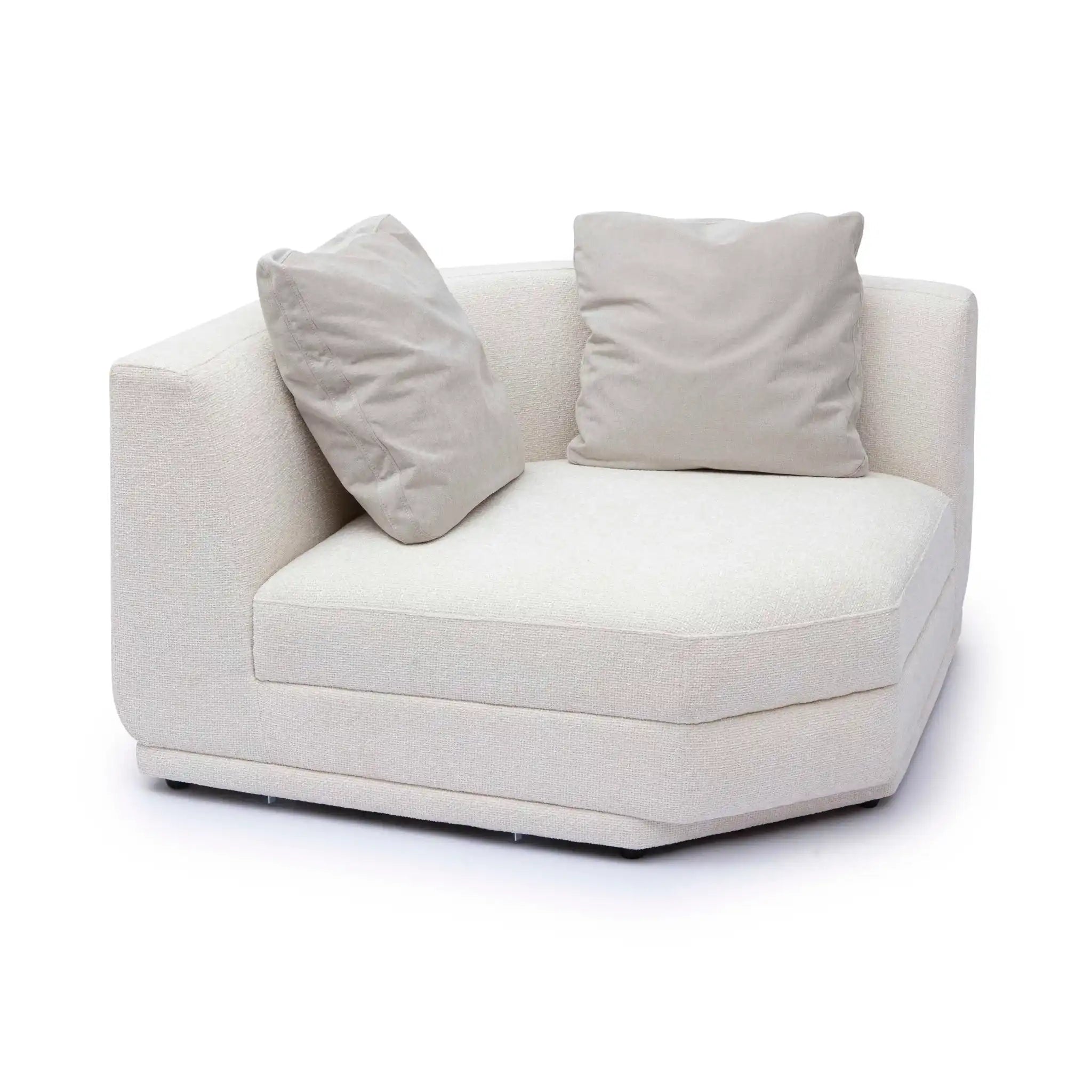 Perry - Modular Wedge Corner Chair - Cream