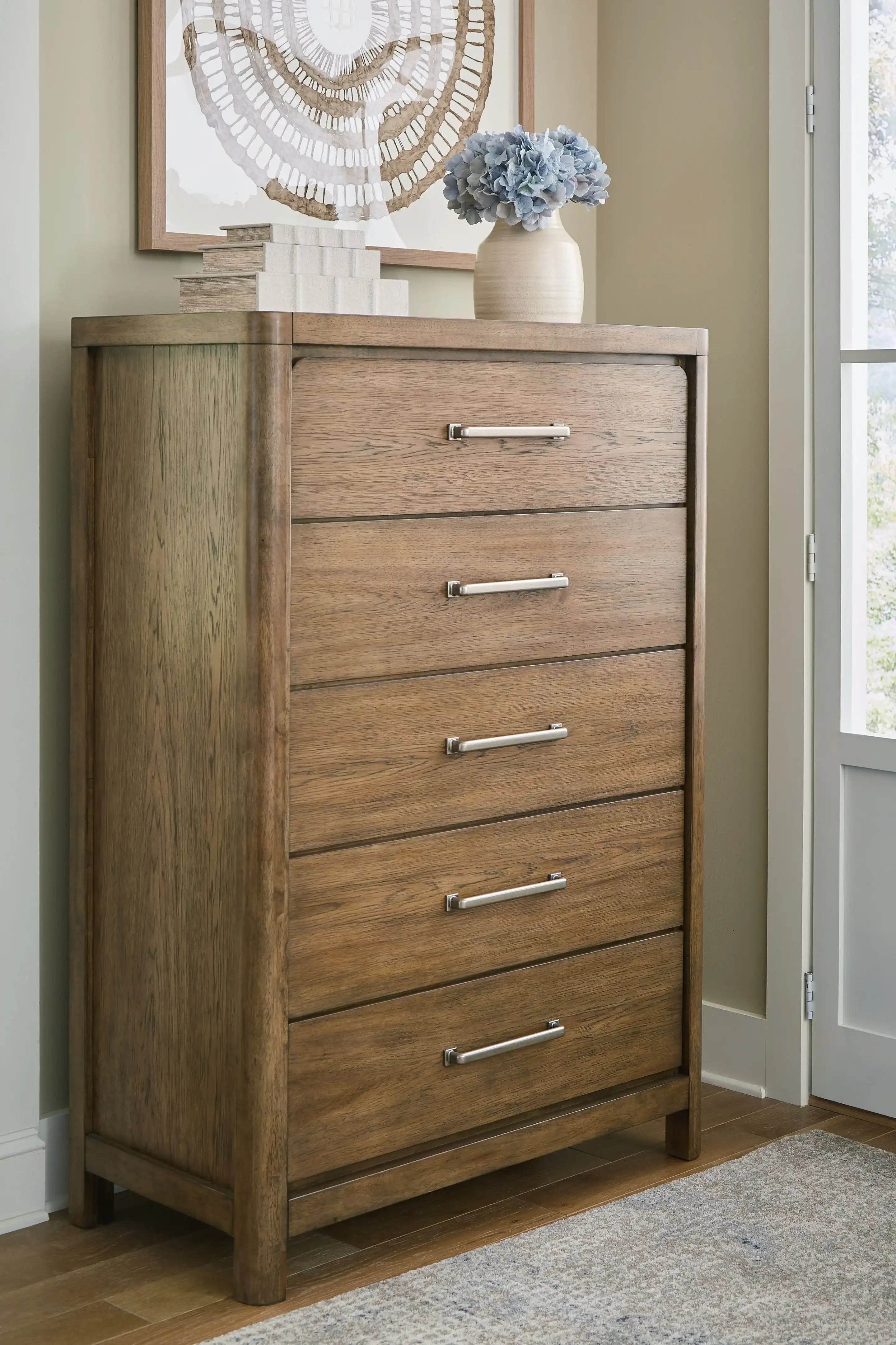 Cabalynn - Five Drawer Chest - Light Brown - Best Buy Furniture