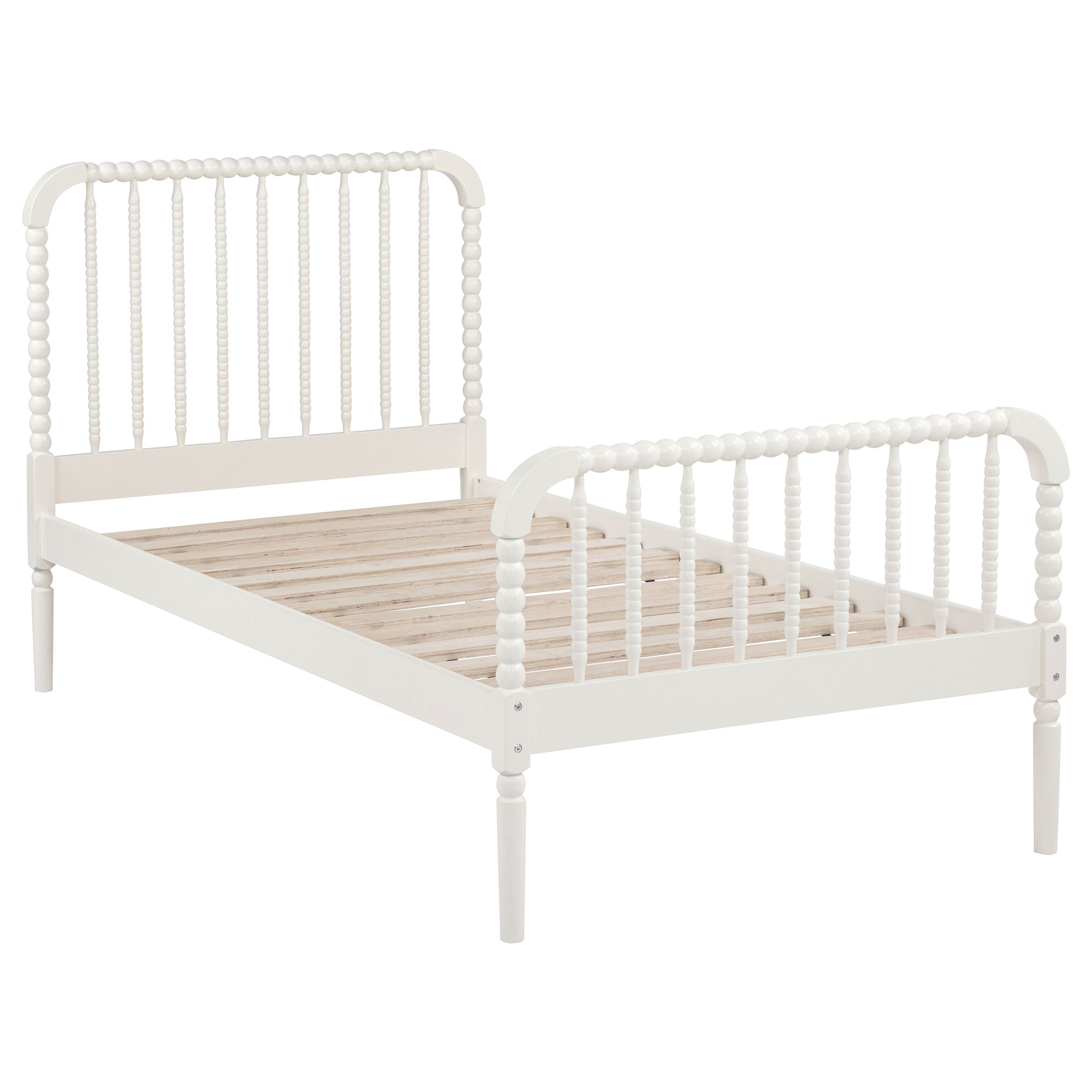 Jones Wood Twin Open Frame Bed White-CoasterEssence