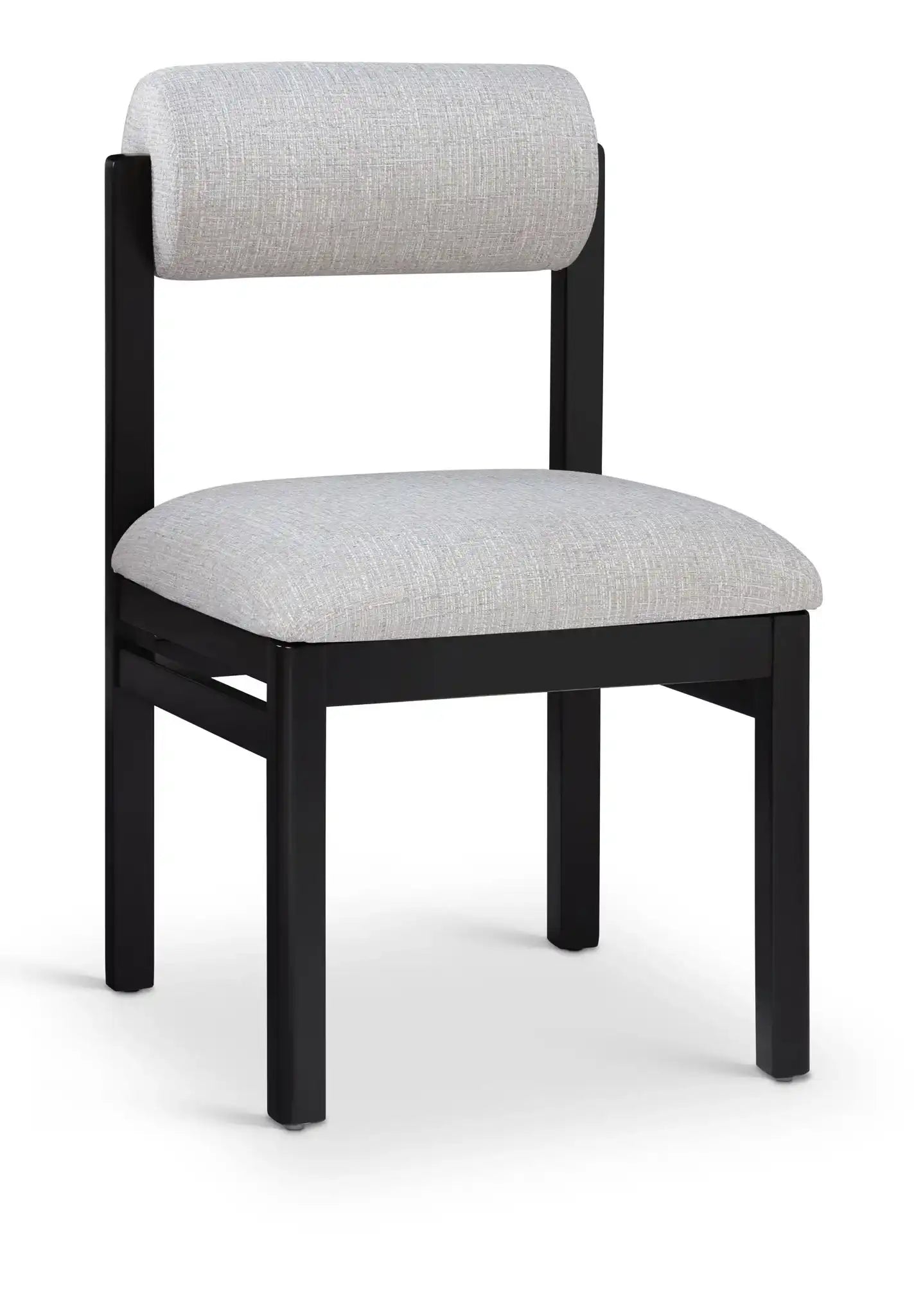 Roundhill - Fabric Dining Chair (Set of 2) - Black Frame - Best Buy Furniture