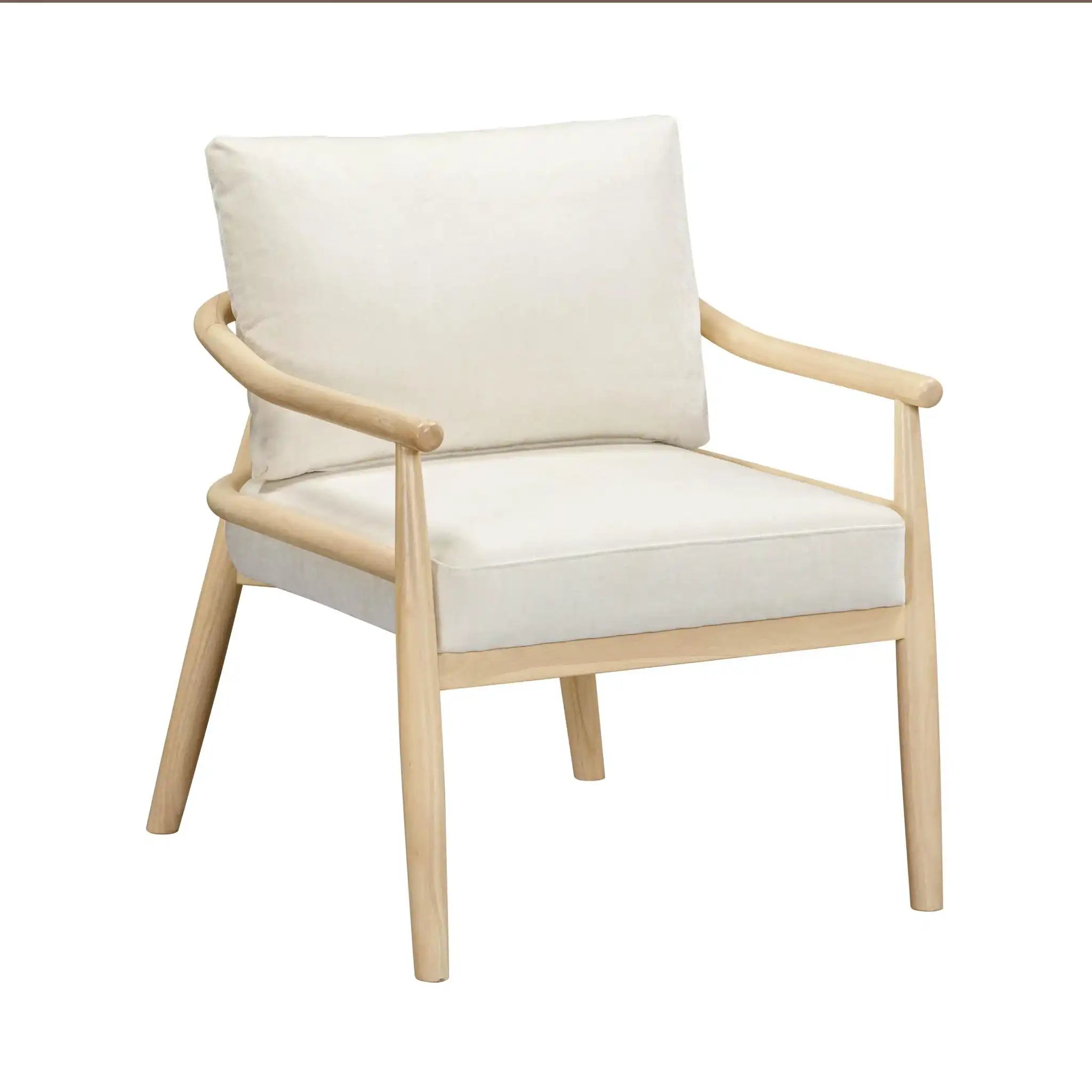 Dixie - Chenille Velvet Accent Chair - Cream - Best Buy Furniture