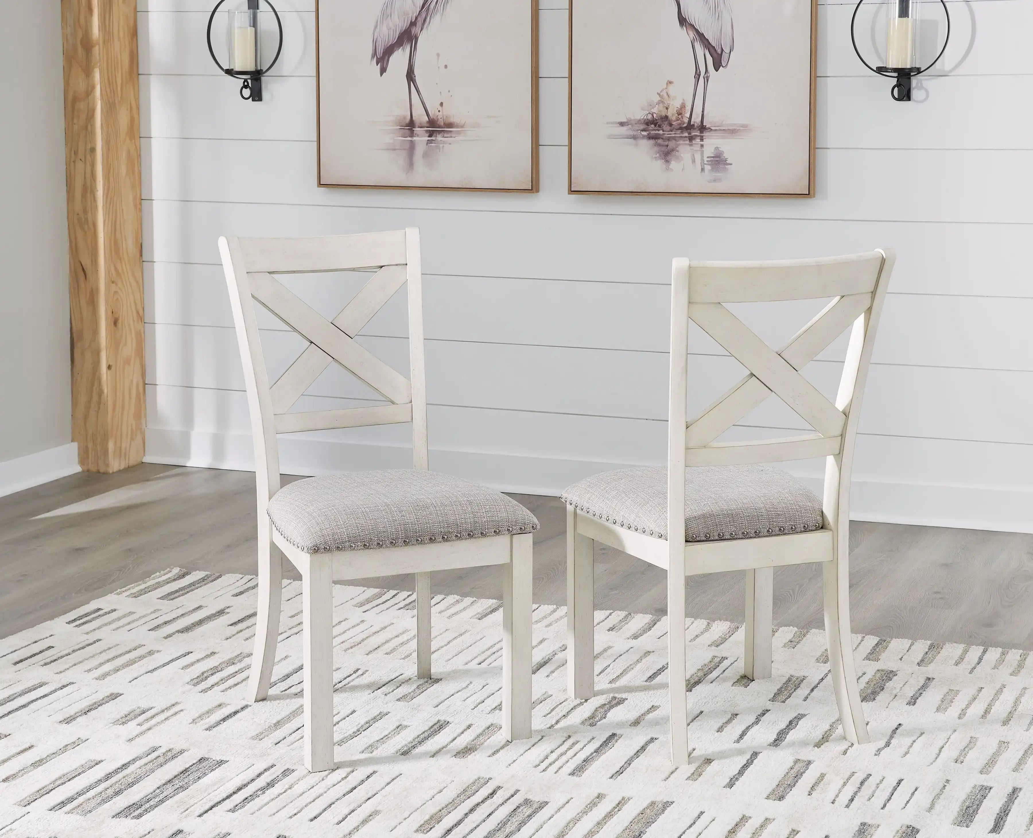 Robbinsdale - Dining Upholstered Side Chair (Set of 2) - Antique White - Best Buy Furniture