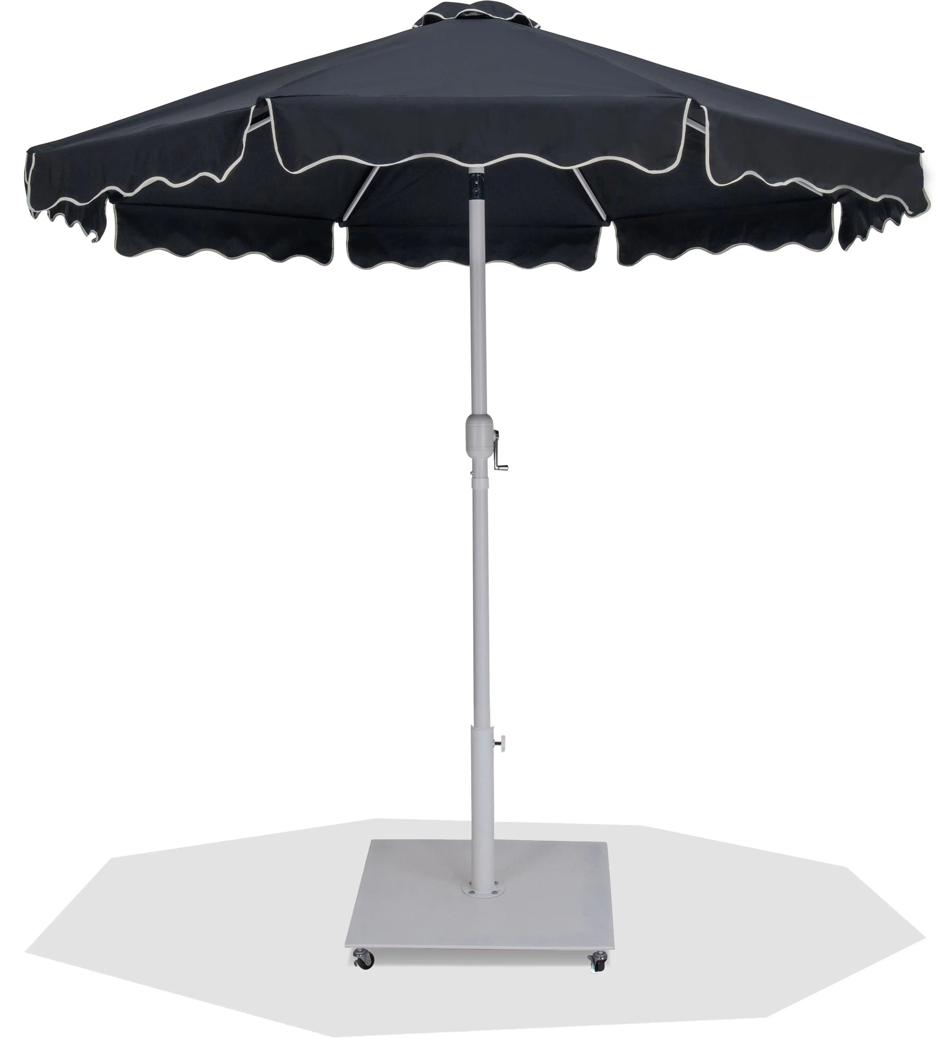 Amalfi - Aluminum Patio Umbrella - White Base / White Pole - Best Buy Furniture