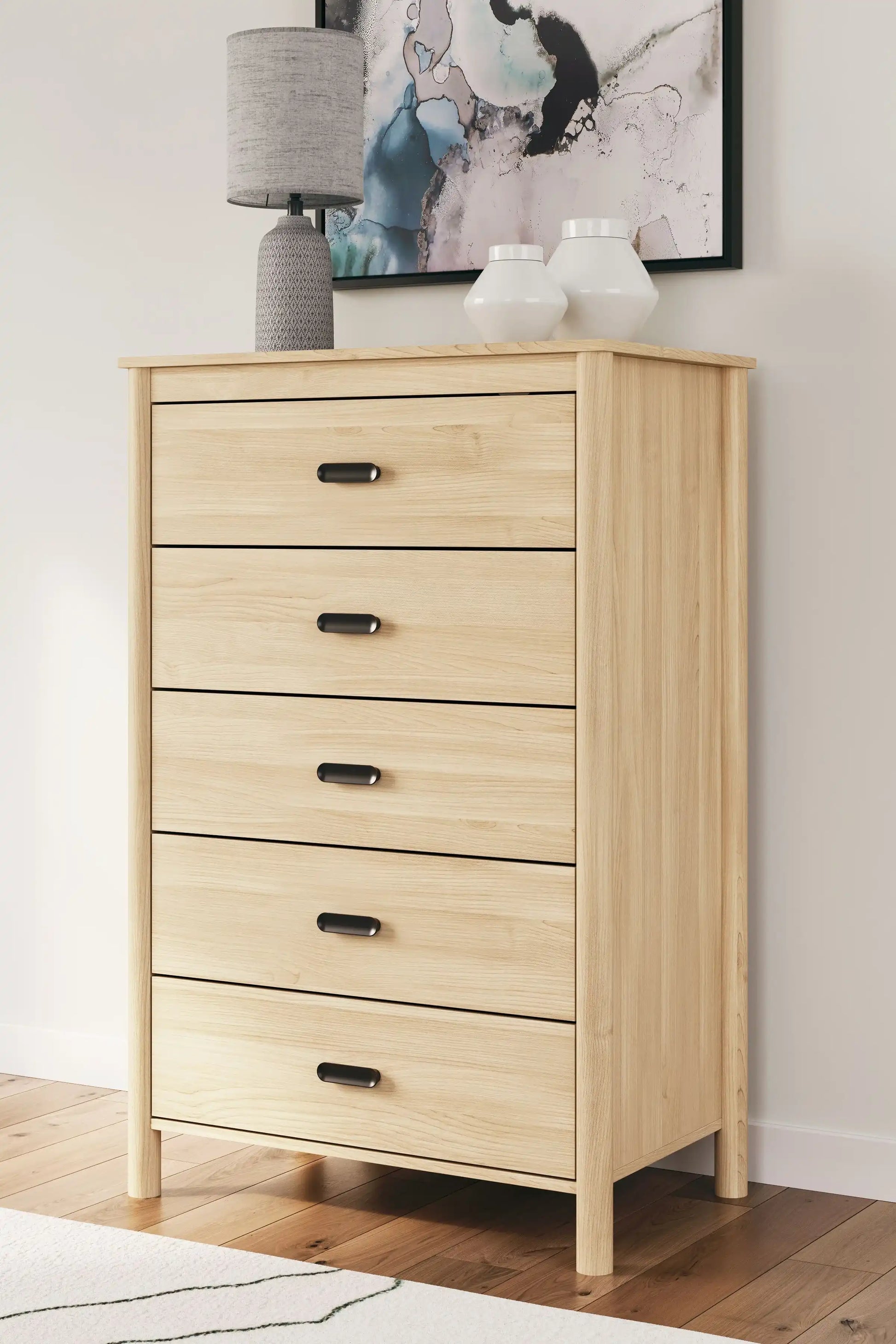 Cabinella - Five Drawer Chest - Tan - Best Buy Furniture