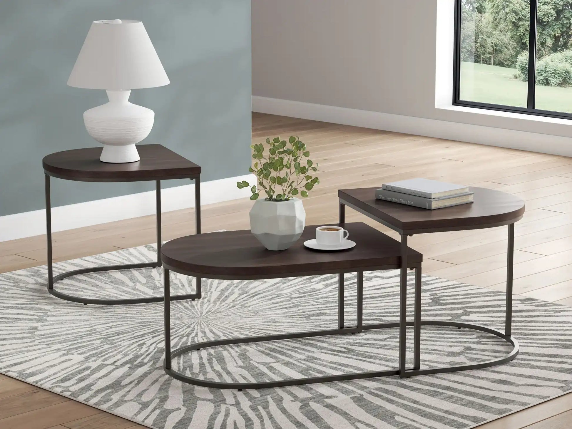 Vanmore - Occasional Table Set (Set of 3) - Dark Brown - Best Buy Furniture