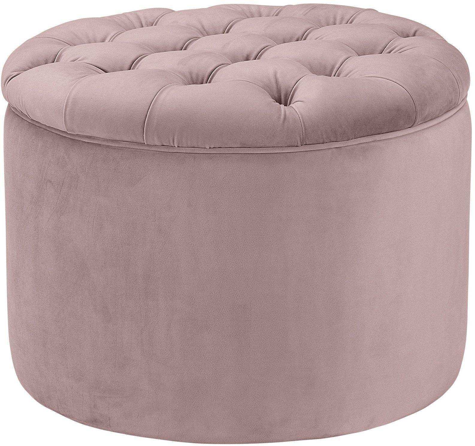 Queen - Velvet Storage Ottoman - Best Buy Furniture