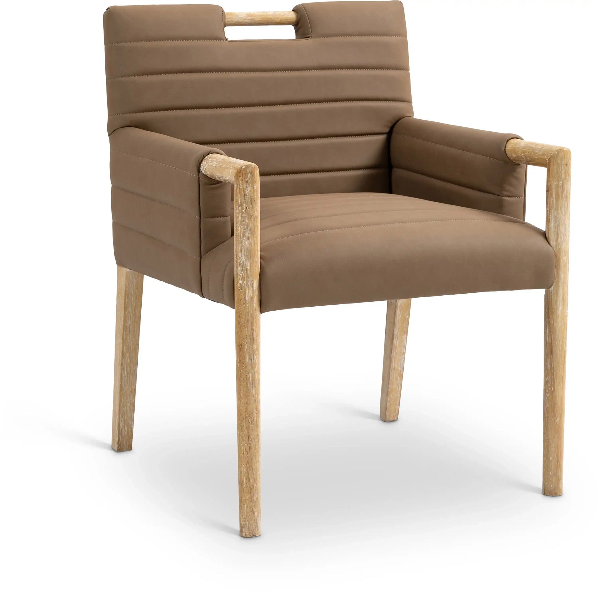 Aimee - Dining Arm Chair - Light Brown Legs - Best Buy Furniture