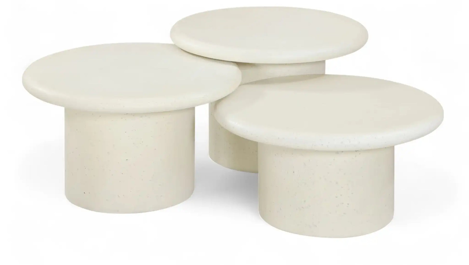 Emara - 3 Piece Concrete And Fiberglass Indoor / Outdoor Coffee Table - Best Buy Furniture