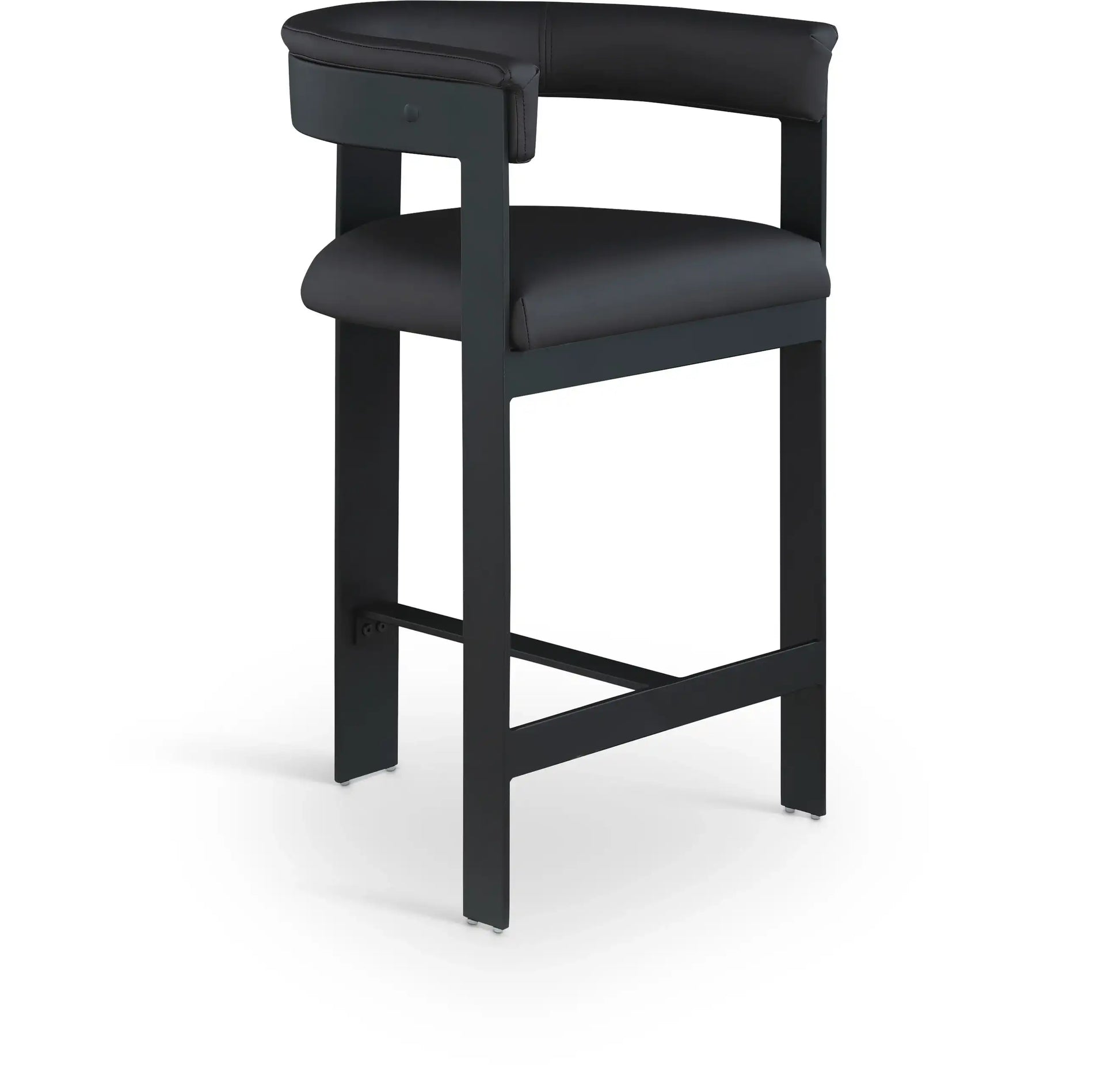 Romeo - Faux Leather Counter Stool With Black Base (Set of 2) - Best Buy Furniture