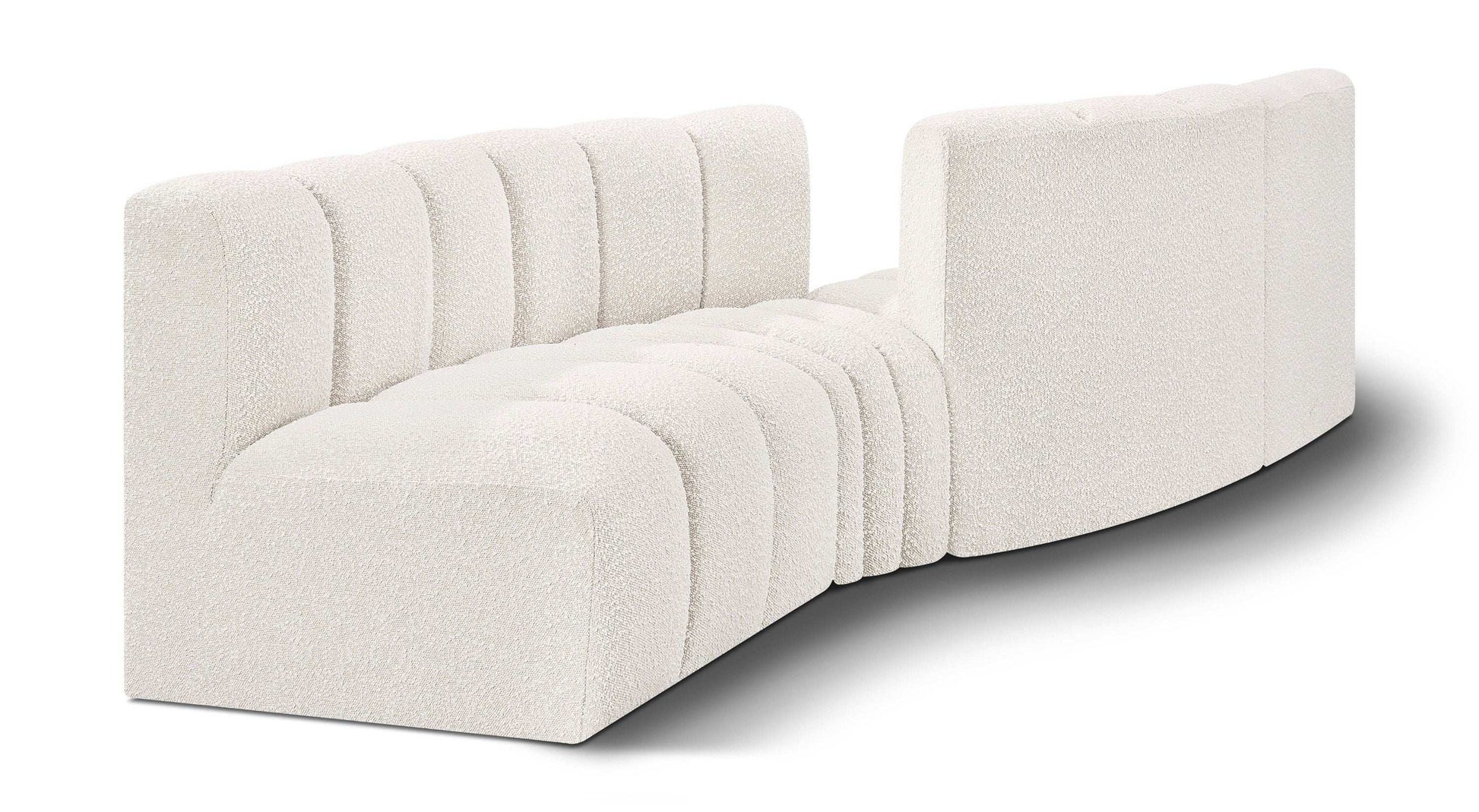 Arc - Boucle Fabric 4 Piece Sofa - Best Buy Furniture
