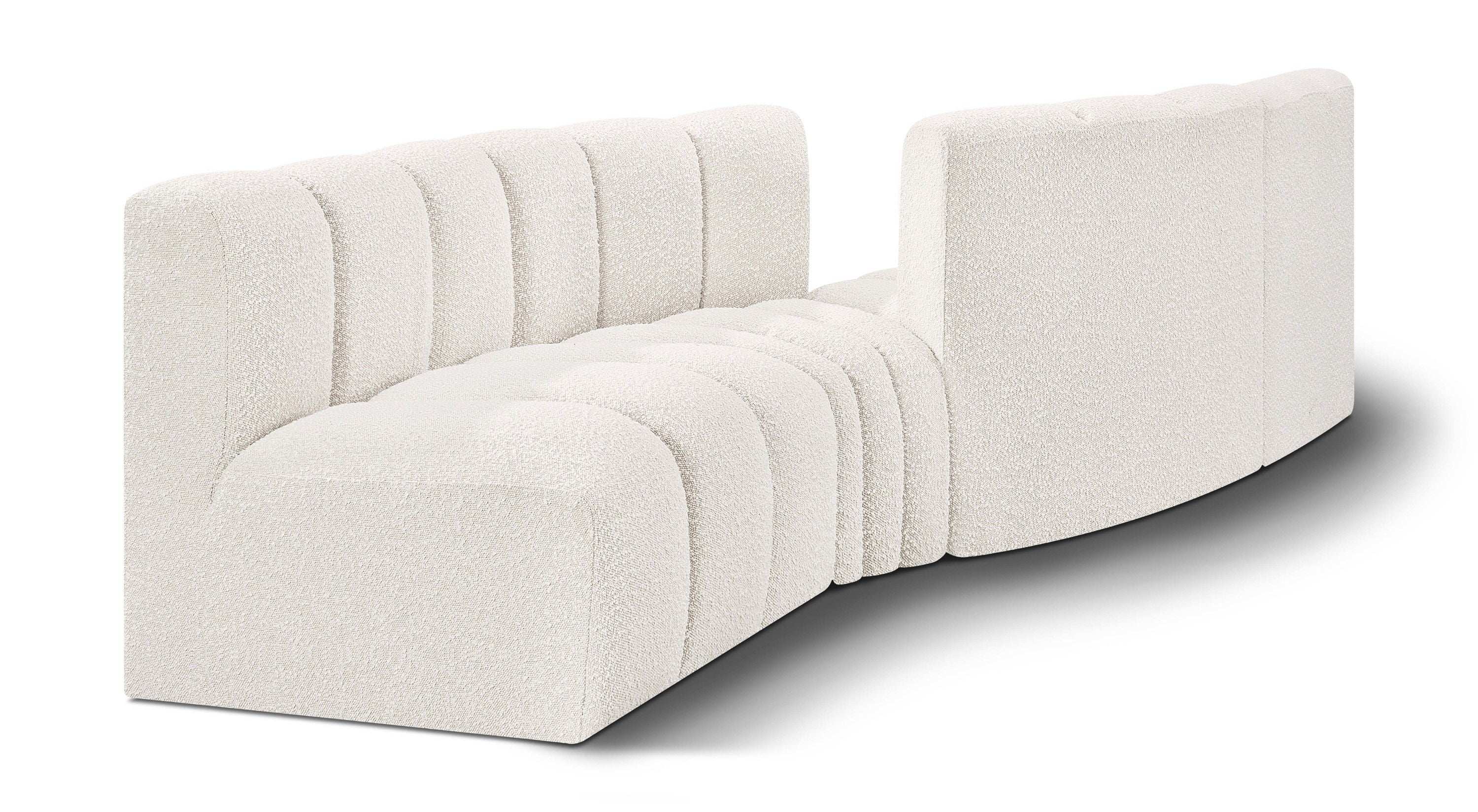 Arc - Boucle Fabric 4 Piece Sofa - Best Buy Furniture