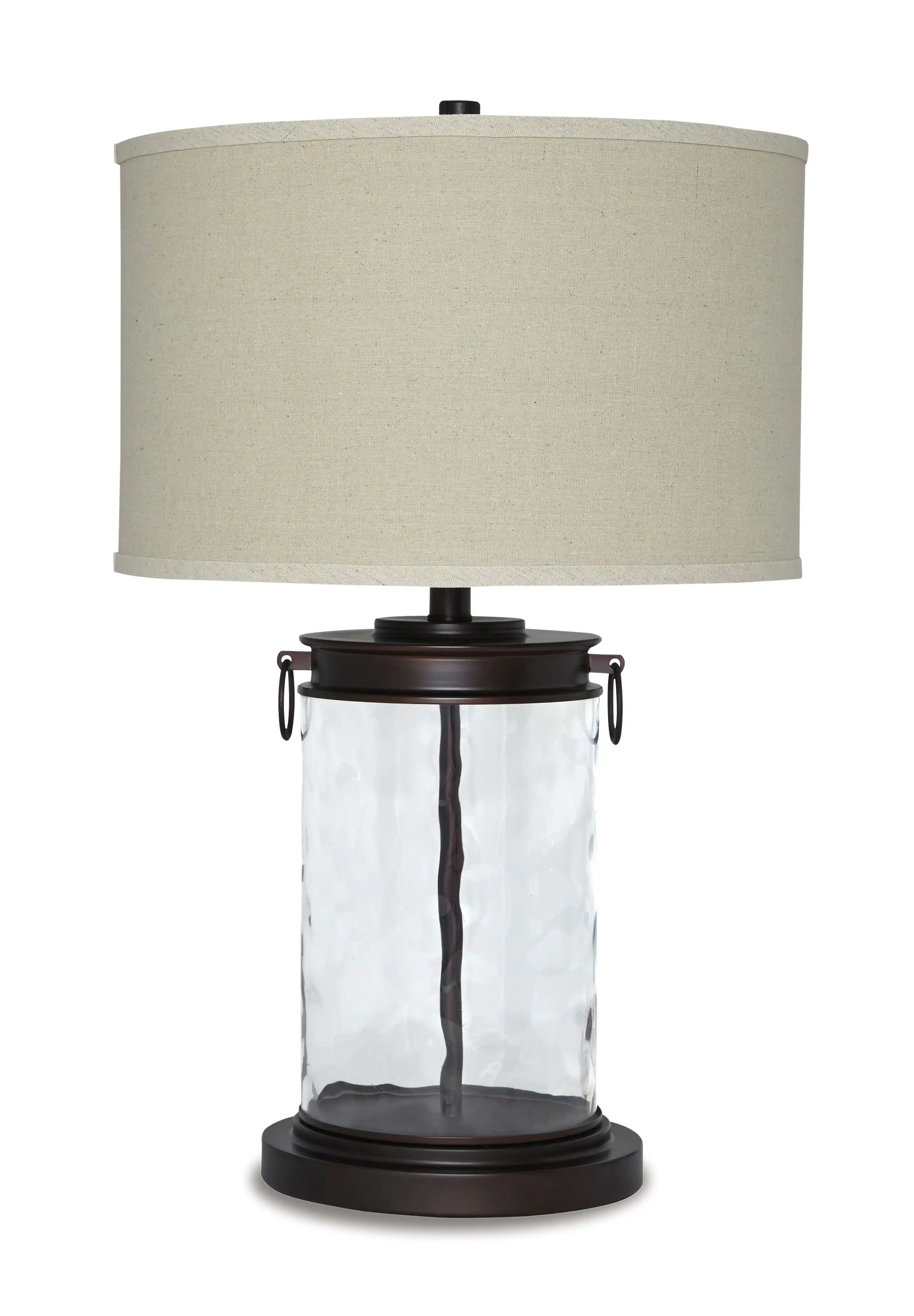 Tailynn - Glass Table Lamp - Clear / Bronze Finish - Best Buy Furniture