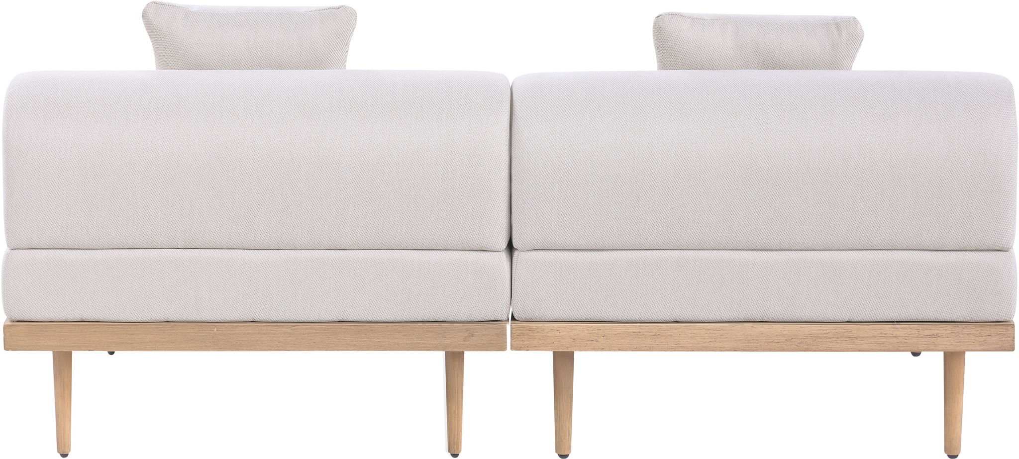 Laguna - 2 Piece Resilient Water Resistant Fabric 71" Outdoor Patio Armless Modular Loveseat