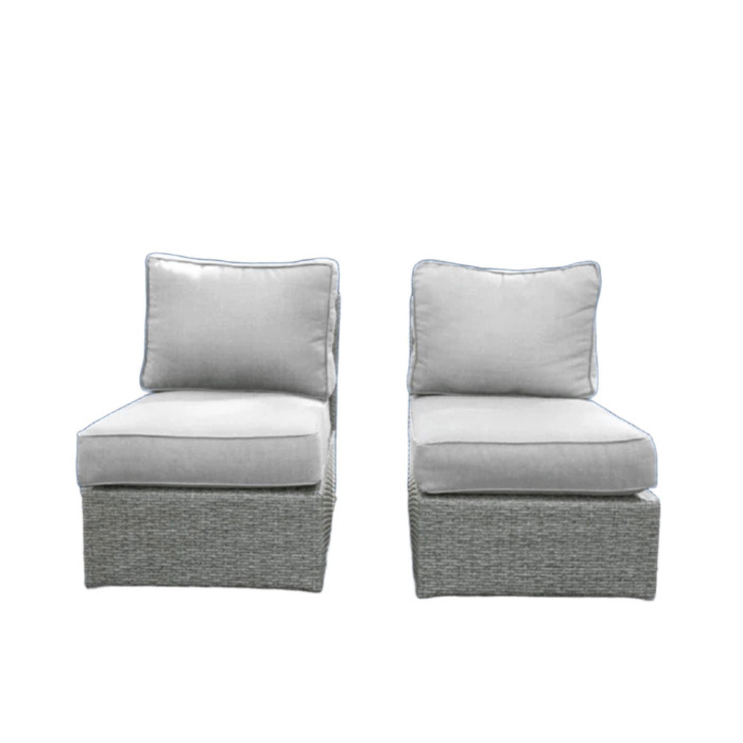 Armless Patio Chair With Cushions
