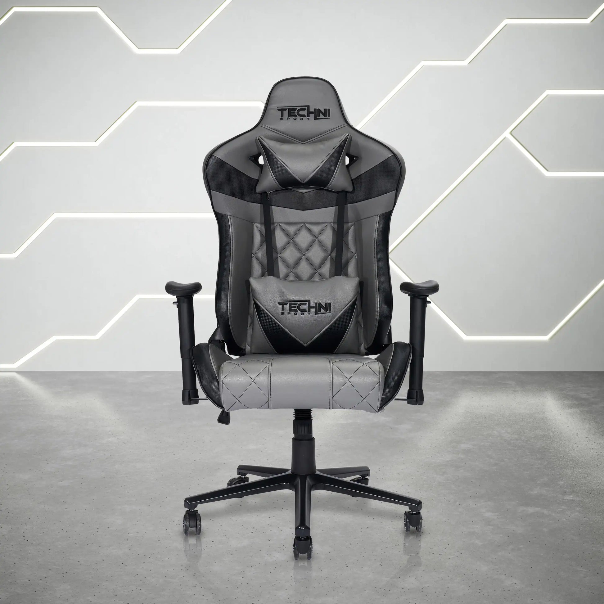 Techni Sport XL Ergonomic Gaming Chair , Grey - Best Buy Furniture
