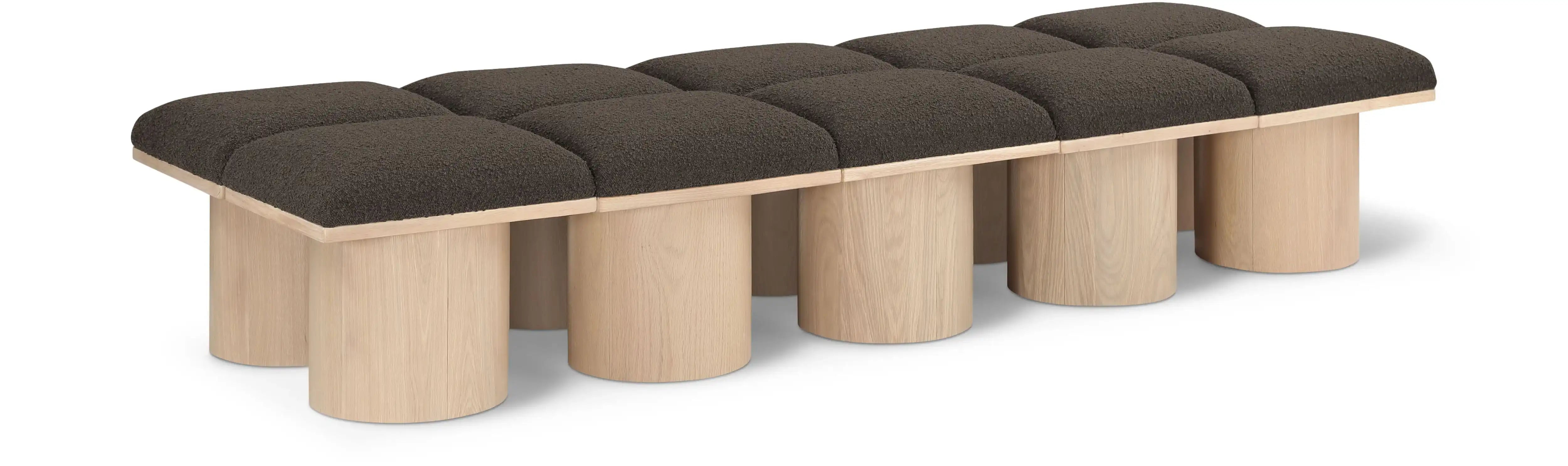 Pavilion - 10 Piece Modular Bench With Natural Base - Best Buy Furniture