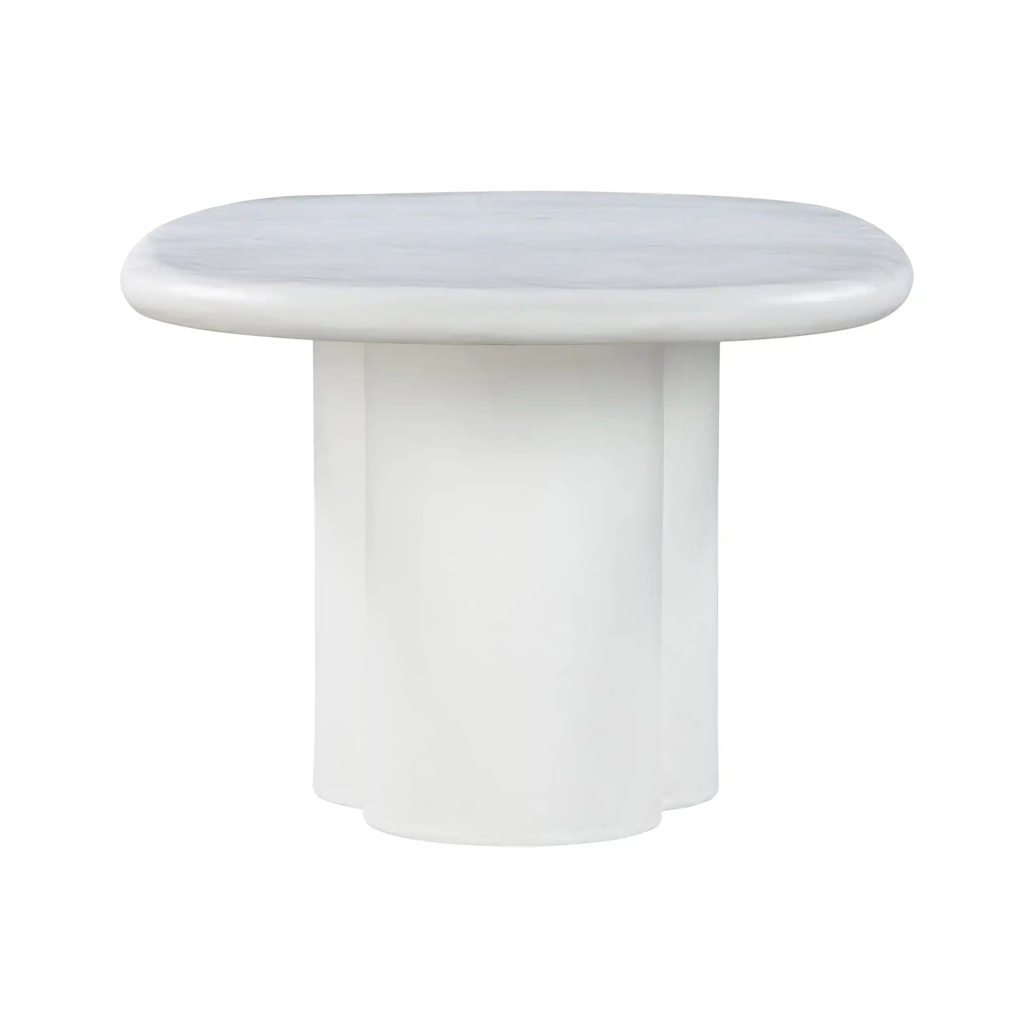 Elika - Faux Plaster Oval Dining Table