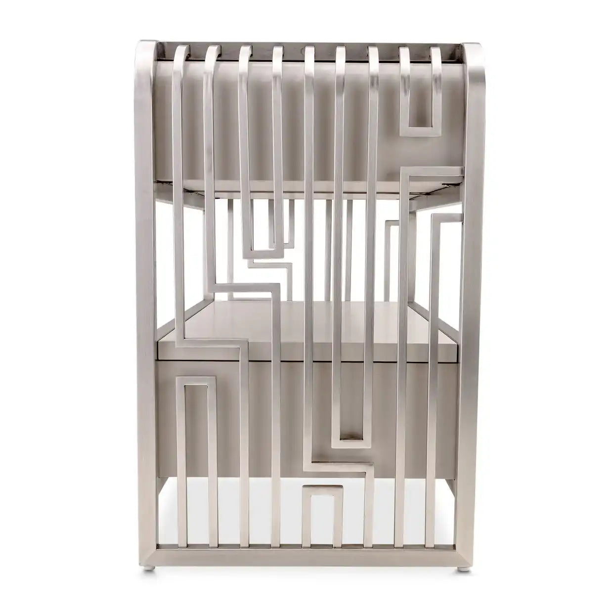 Roxbury Park - Metal Nightstand - Stainless Steel - Best Buy Furniture