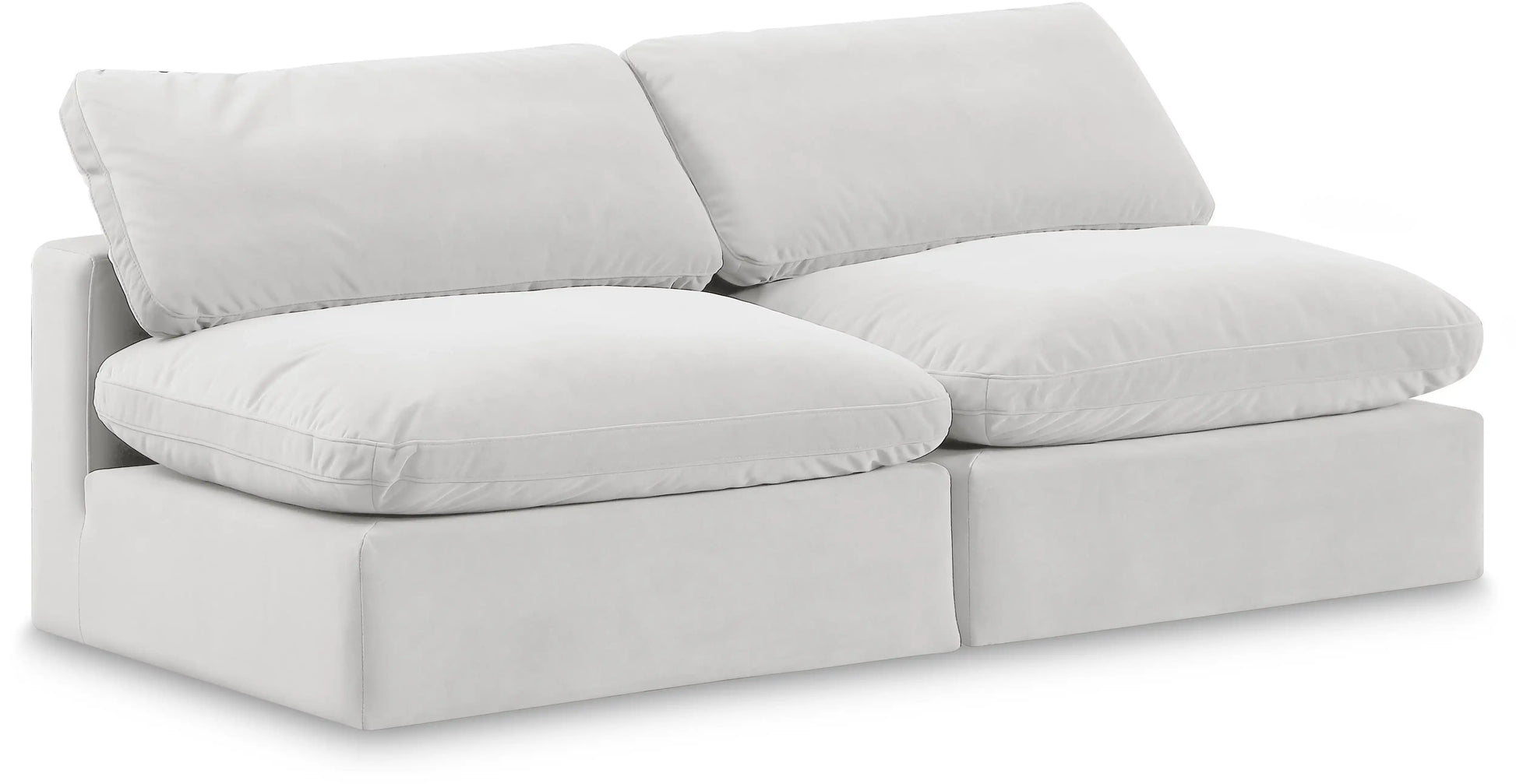 Comfy - Velvet Modular Armless Sofa 2 Seats - Best Buy Furniture