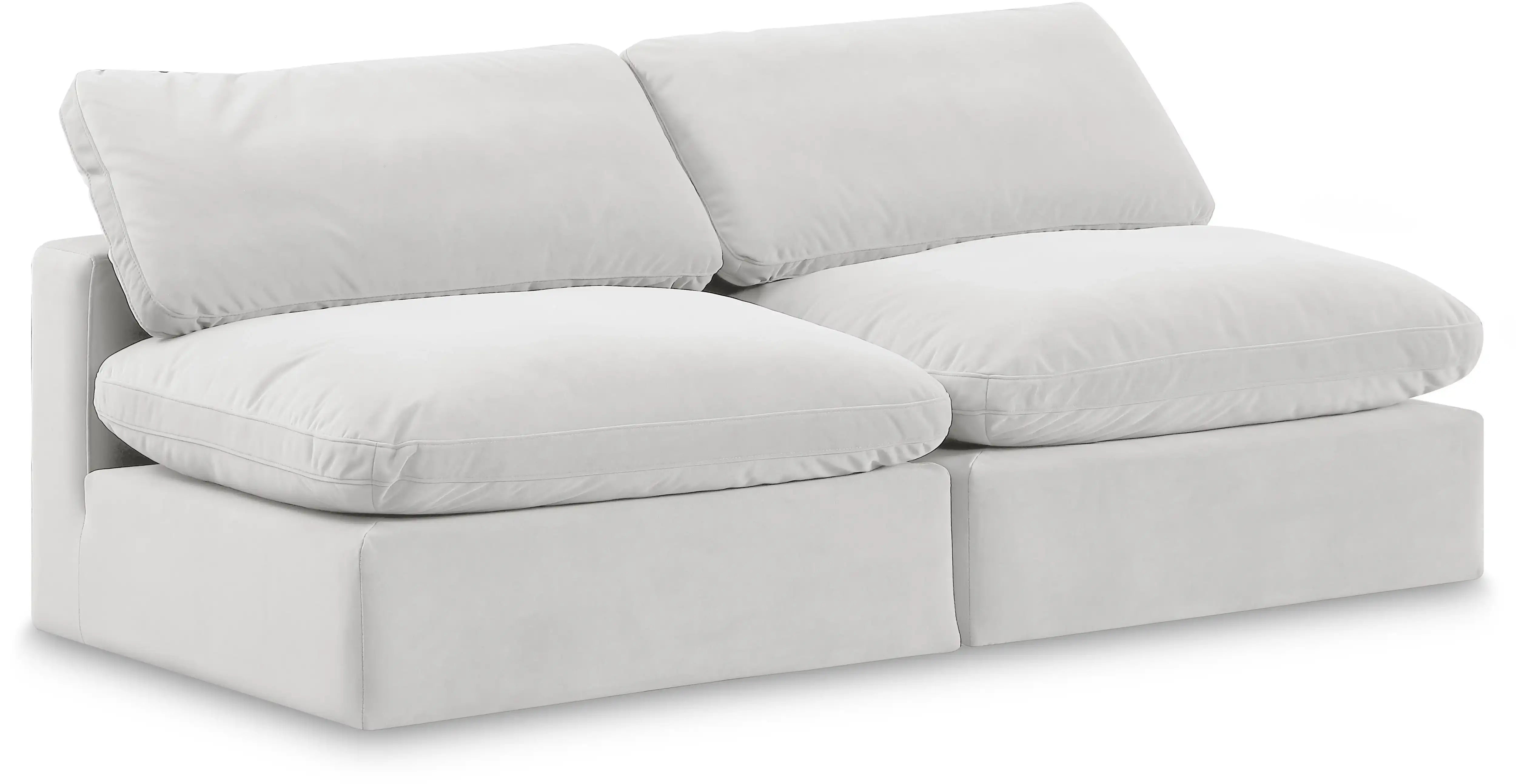 Comfy - Velvet Modular Armless Sofa 2 Seats - Best Buy Furniture