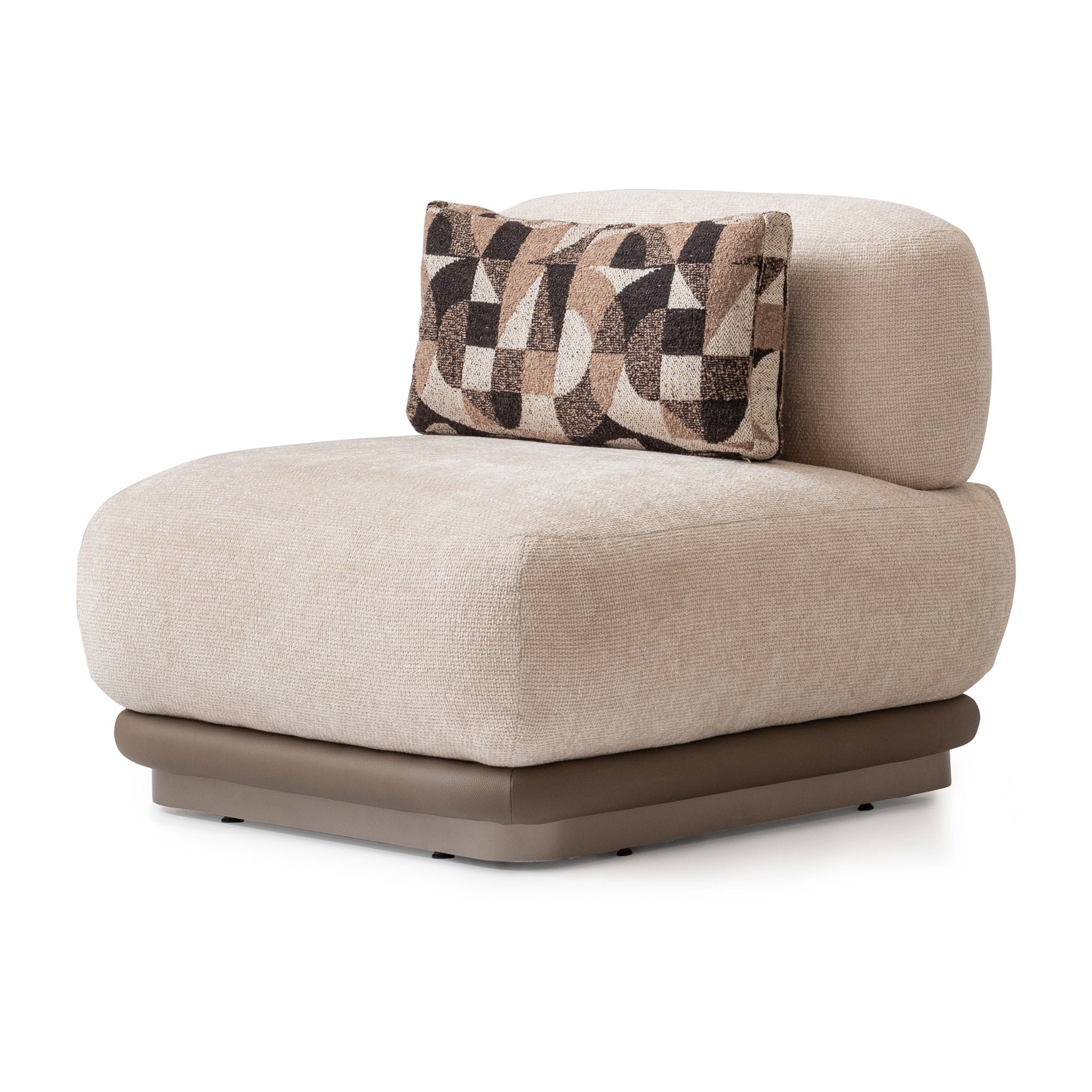 Bristol Point - Armless Chair - Fawn / Saddle Brown