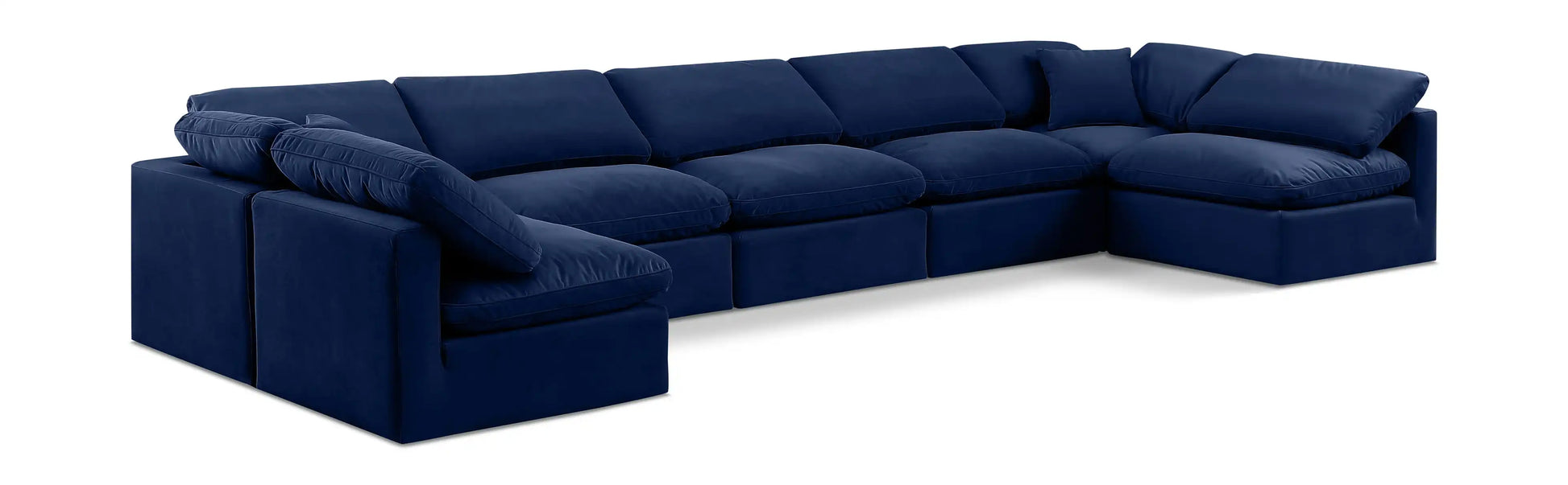 Indulge - Velvet 7 Piece Modular U-Shaped Sectional - Best Buy Furniture