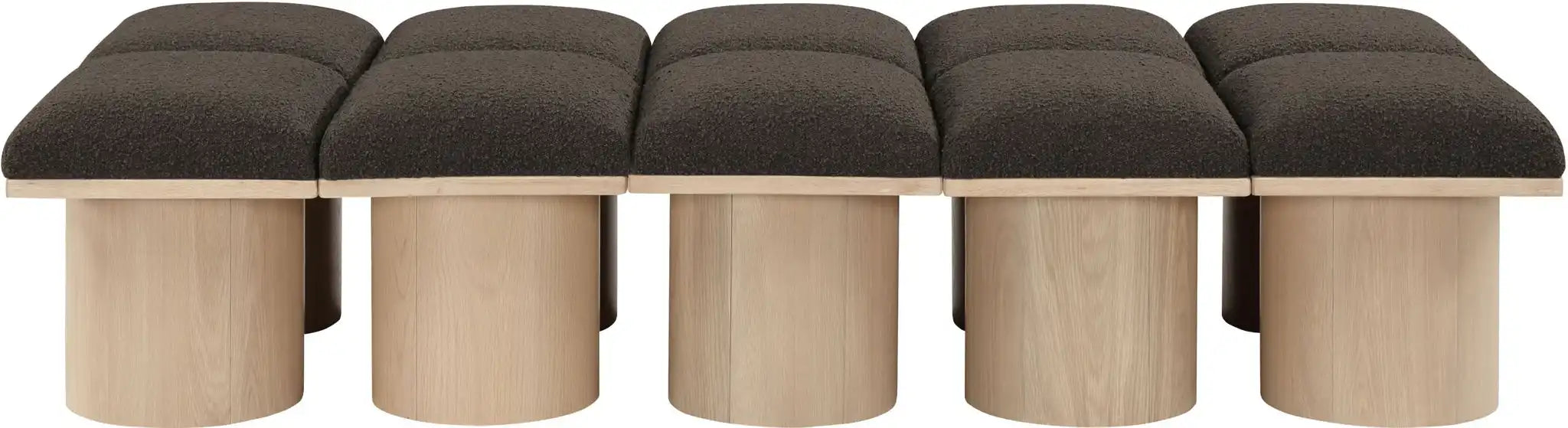 Pavilion - 10 Piece Modular Bench With Natural Base