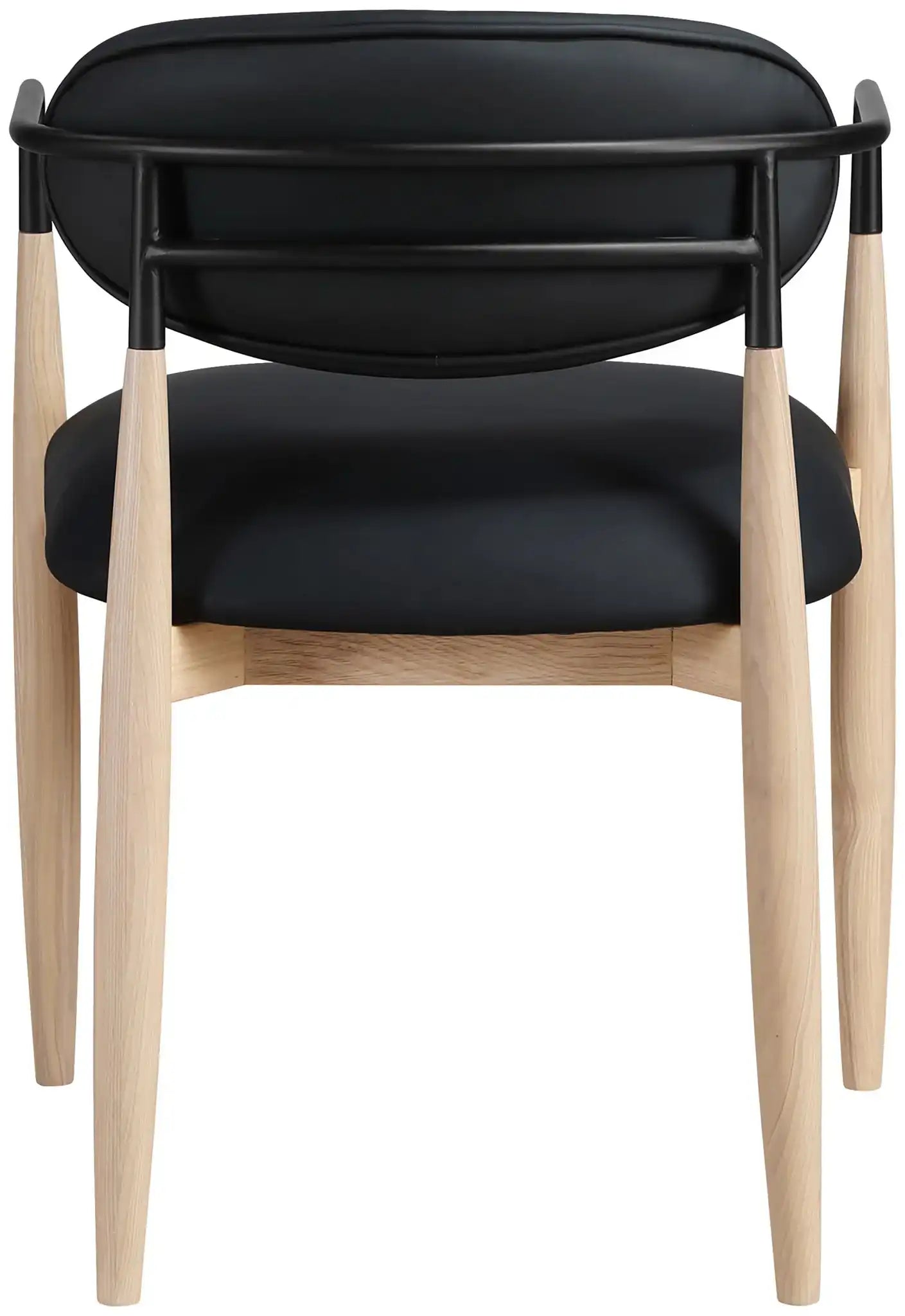 Riccio - Faux Leather Dining Arm Chair (Set of 2) - Natural Frame