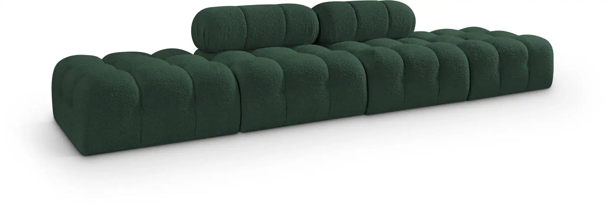 Ames - 4 Piece Boucle Upholstered Modular Sofa With 2 Backless Seats - Best Buy Furniture