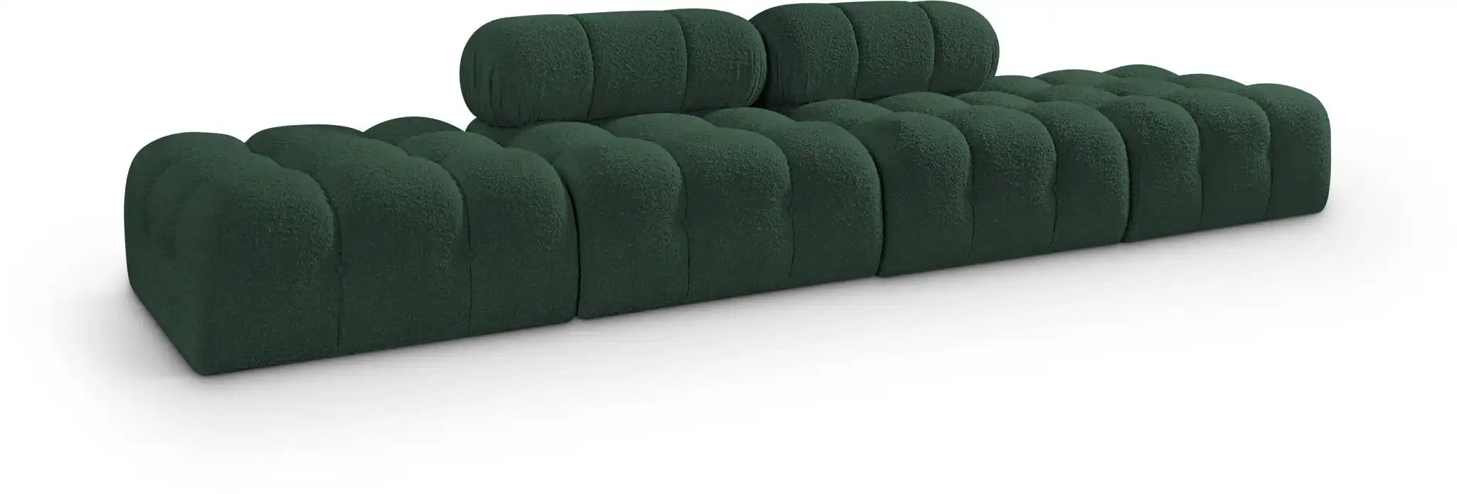 Ames - 4 Piece Boucle Upholstered Modular Sofa With 2 Backless Seats - Best Buy Furniture