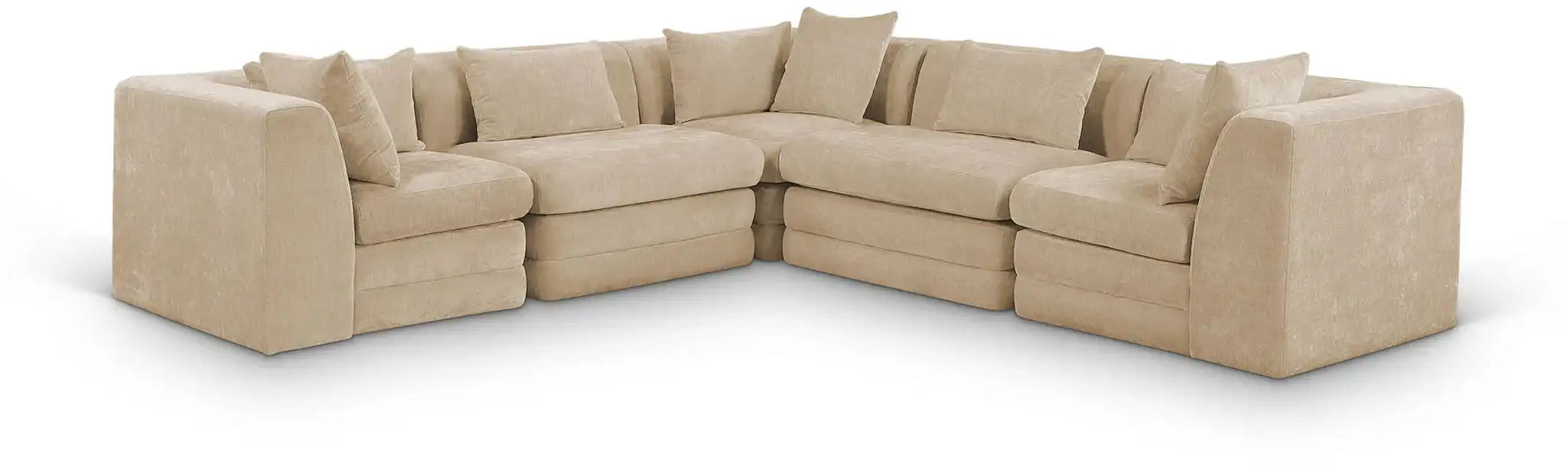 Stellar - 5 Piece Upholstered Modular Sectional - Best Buy Furniture