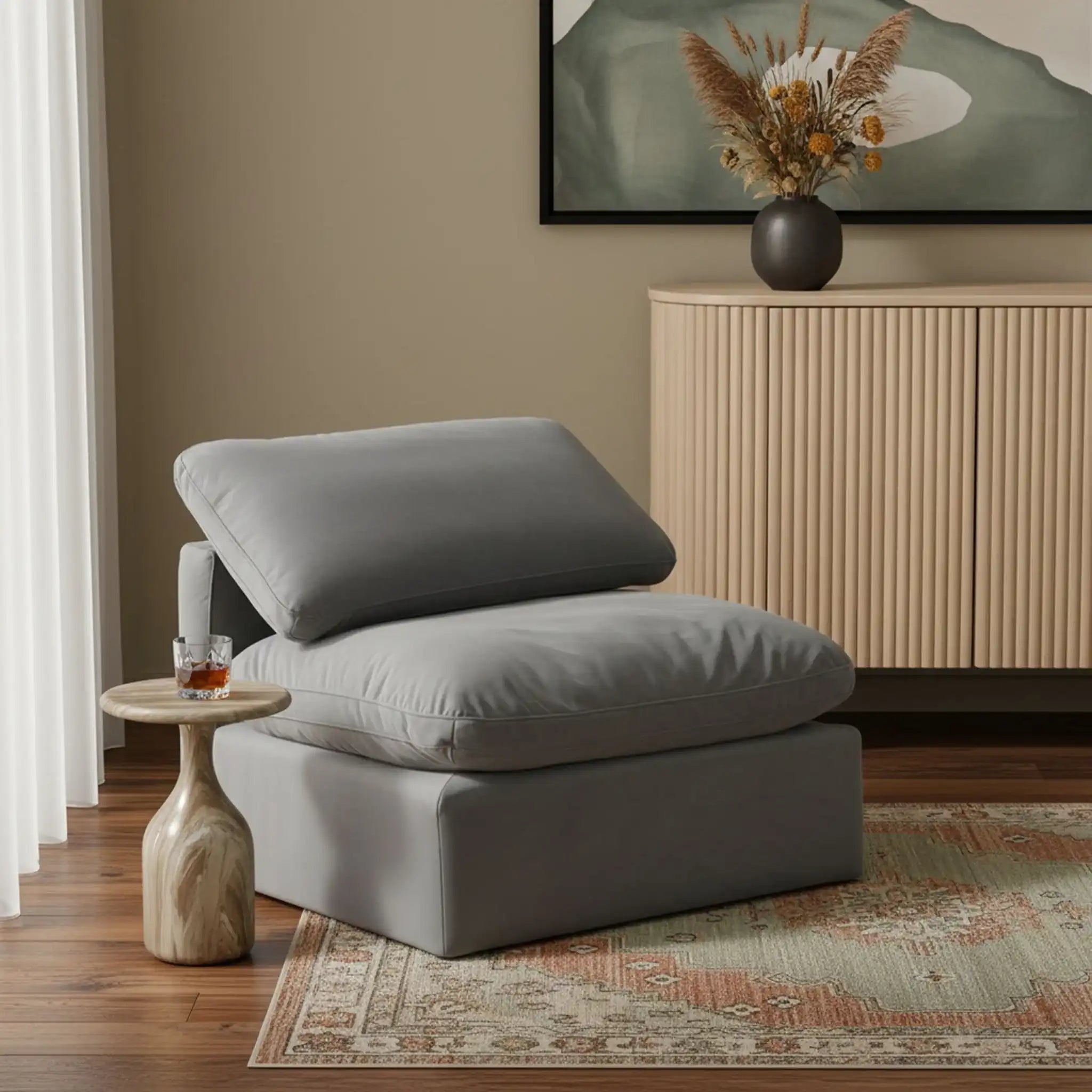 Indulge - Velvet Armless Chair
