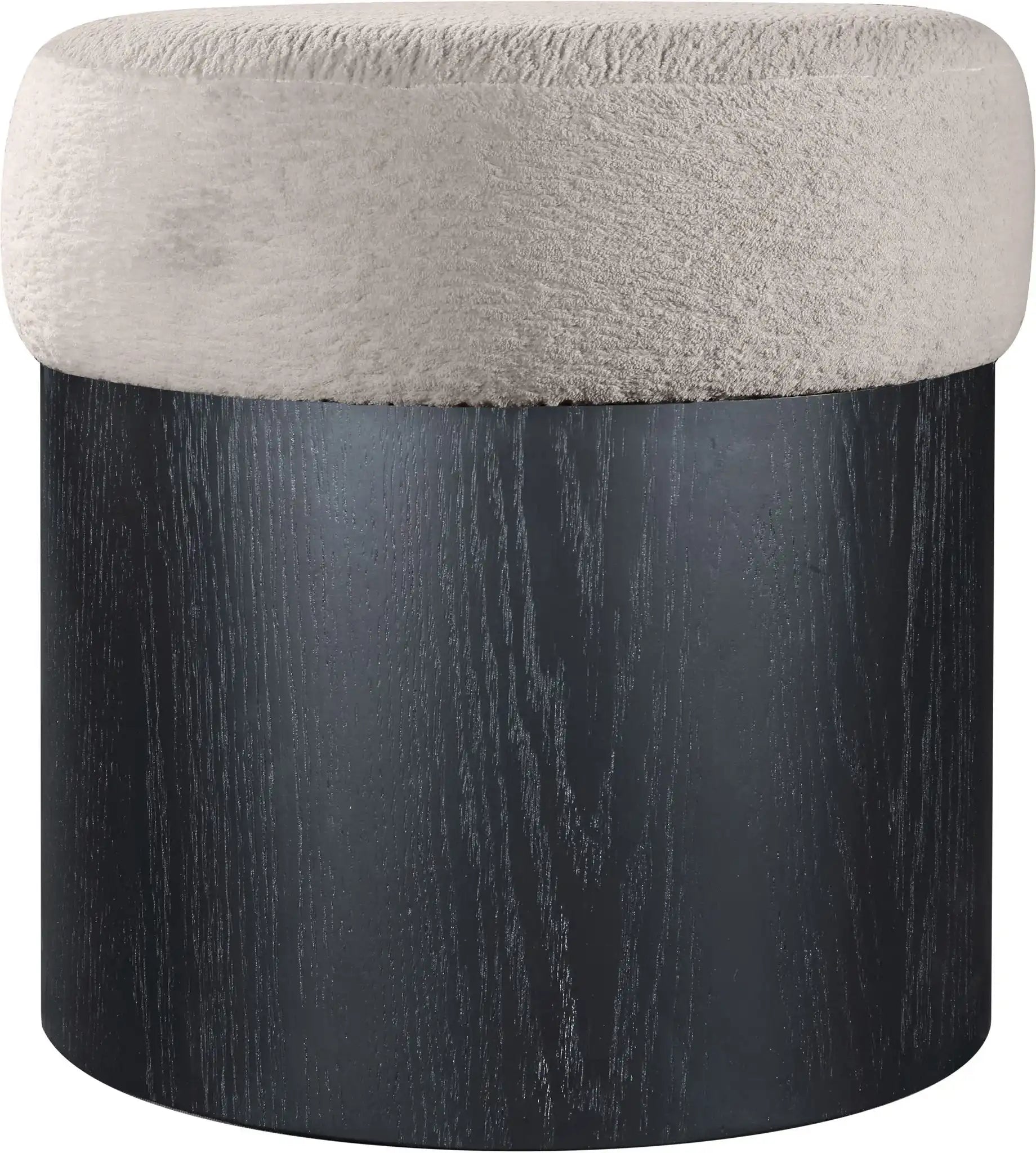 Nimes - Ottoman / Stool With Black Base