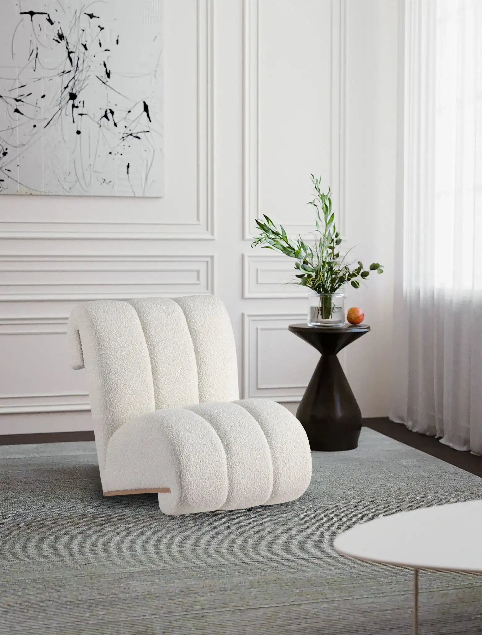 Swoon - Accent Chair With Natural Base