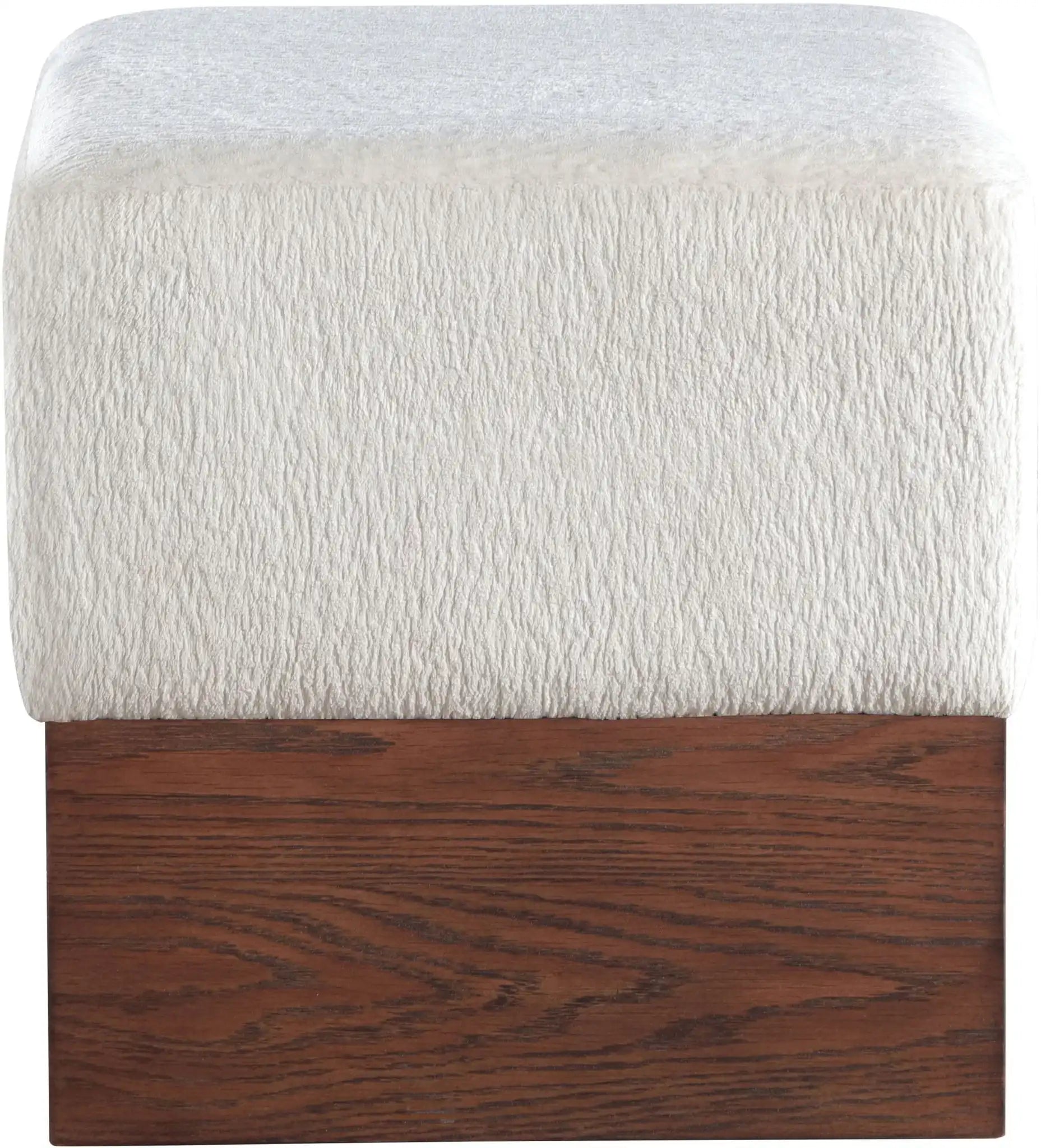 Havre - Ottoman / Stool With Brown Base