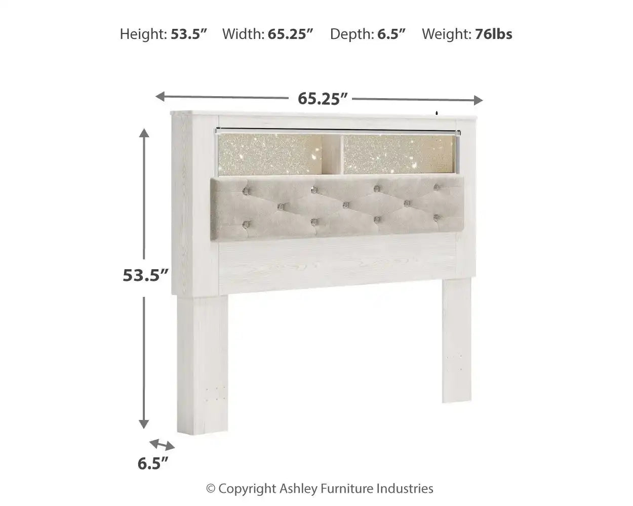 Altyra - Panel Bookcase Headboard - Best Buy Furniture