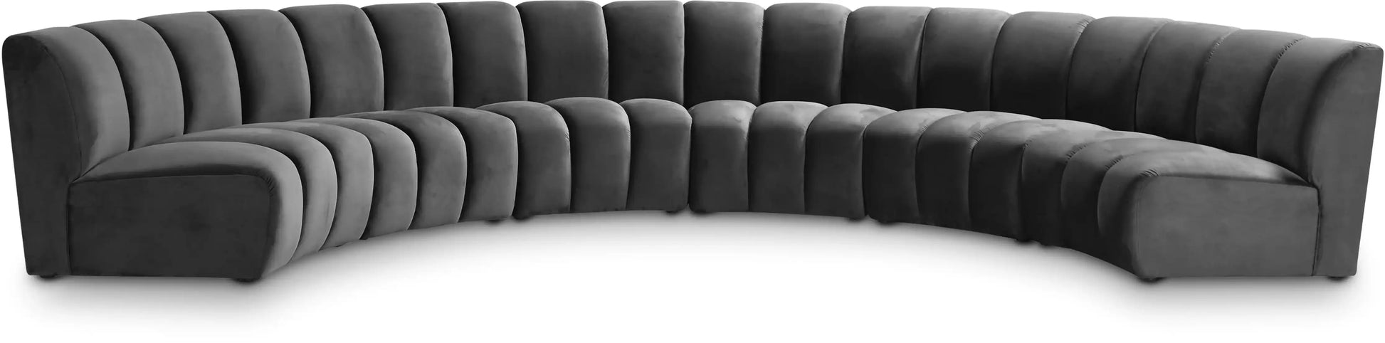 Infinity - 6 Piece Velvet Modular Sectional - Best Buy Furniture