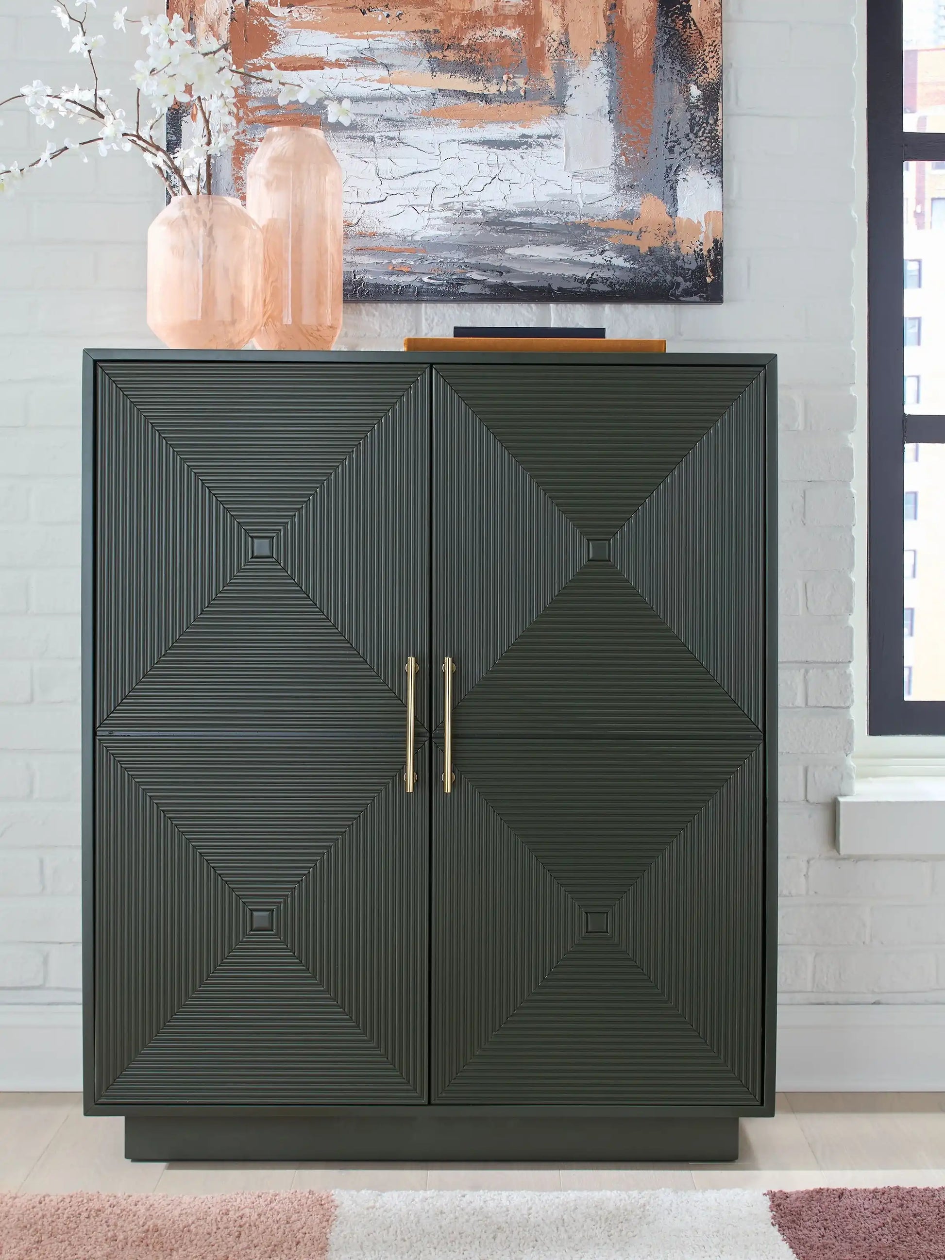 Geirwood - Accent Cabinet - Dark Green - Best Buy Furniture