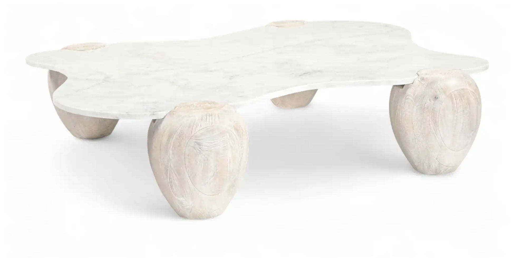 Liona - Marble And Acacia Wood Coffee Table - Best Buy Furniture