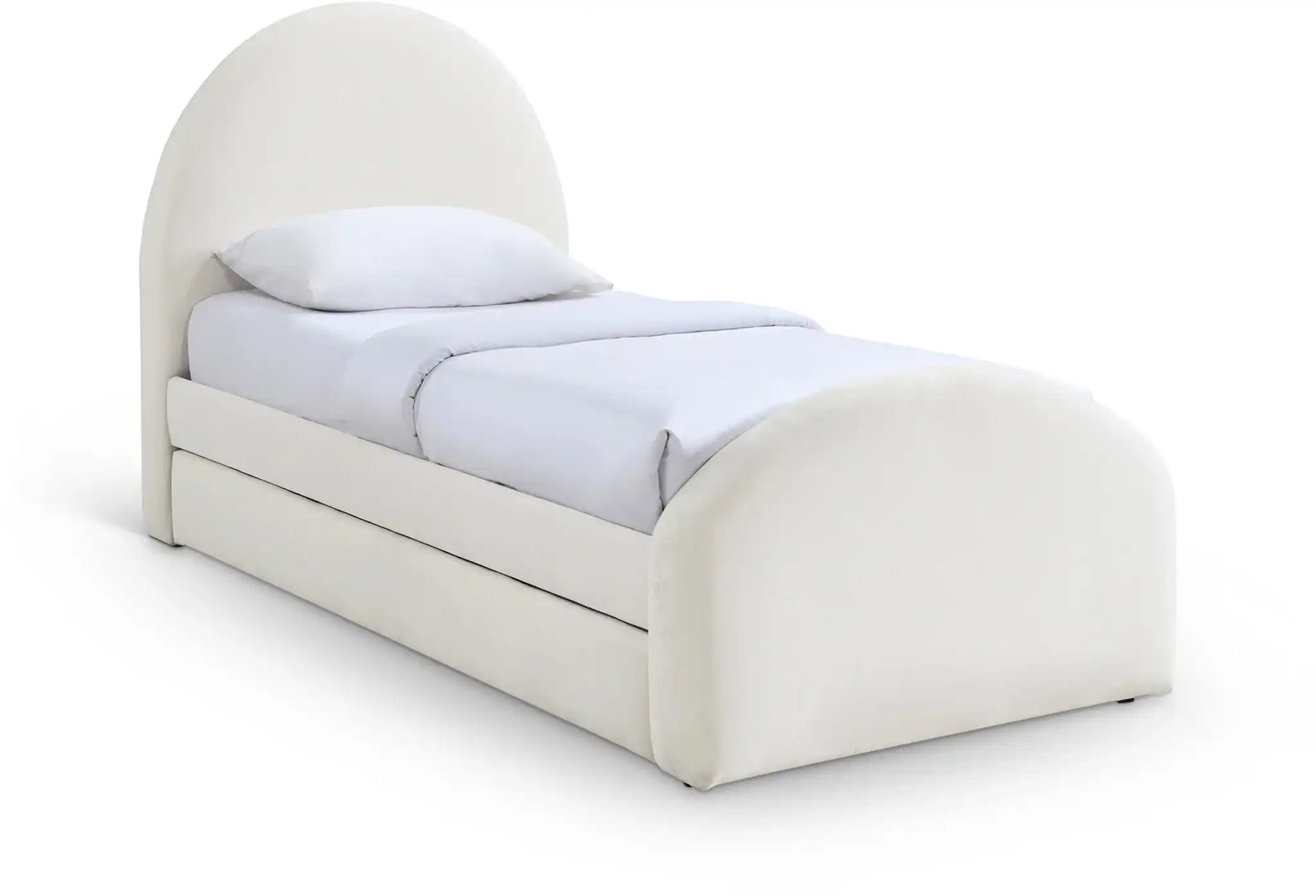 Andaz - Chenille Fabric Upholstered Trundle Bed - Best Buy Furniture