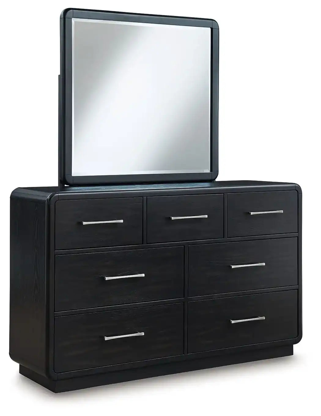 Rowanbeck - Dresser And Mirror - Black - Best Buy Furniture