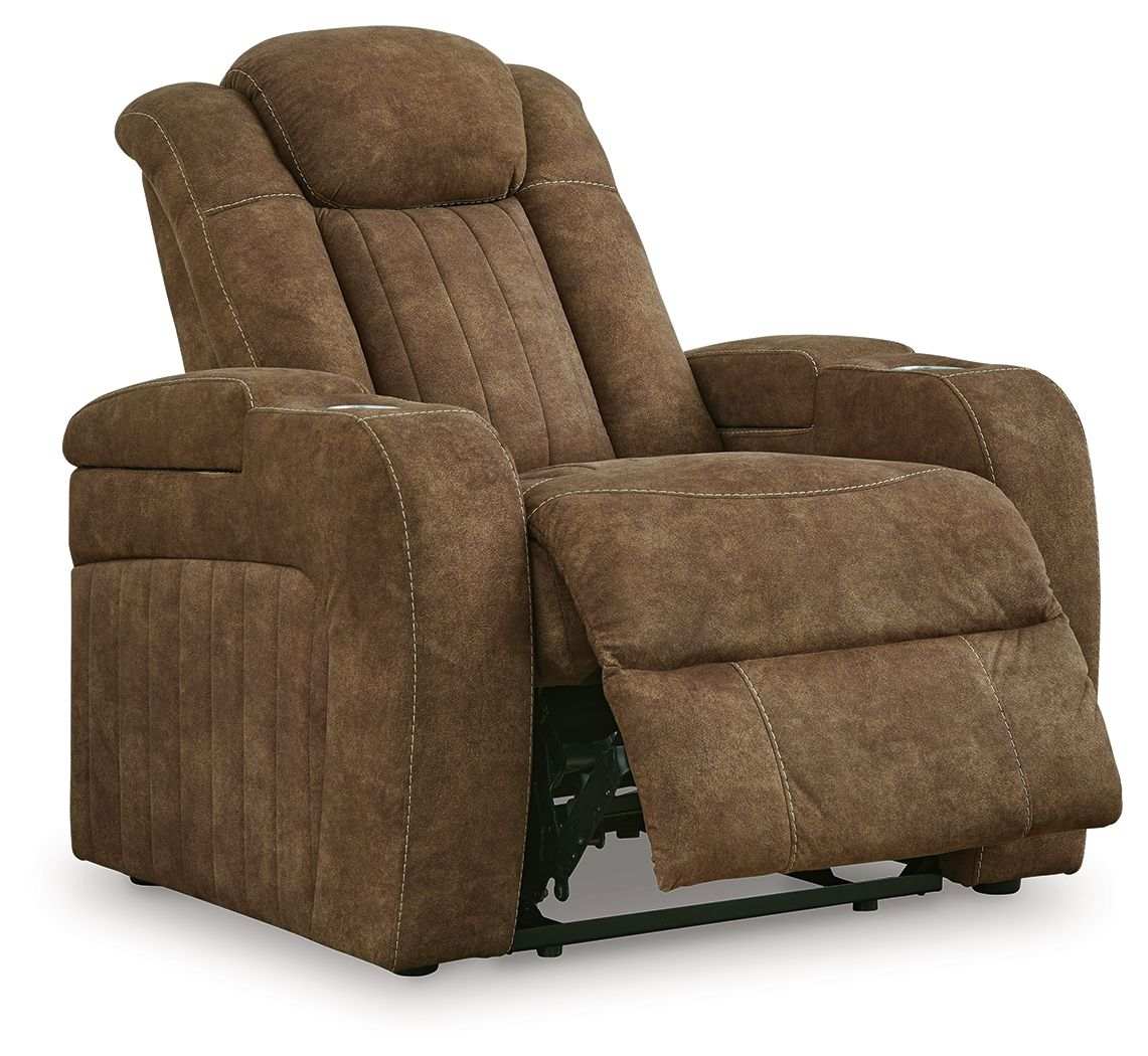 Wolfridge - Power Recliner/Adj Headrest - Brindle - Best Buy Furniture